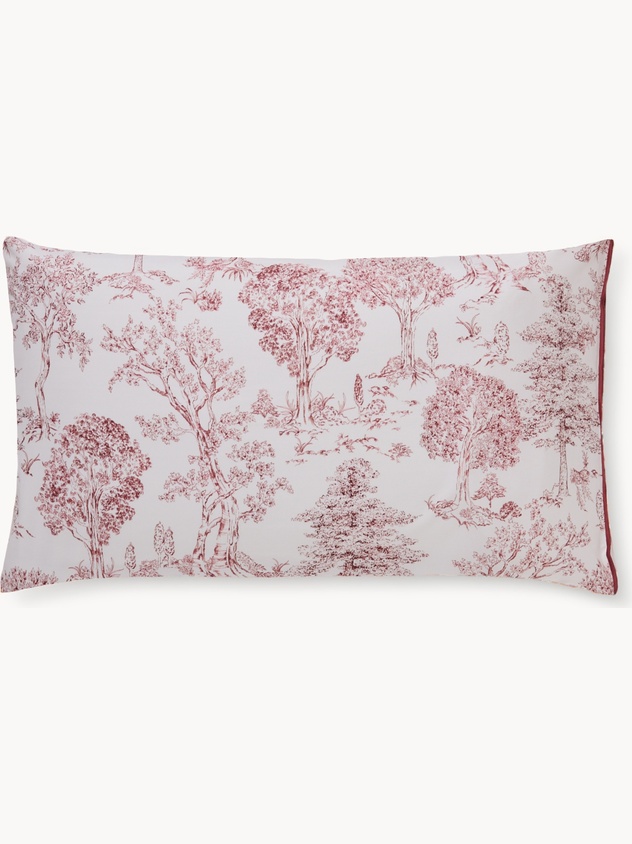 Cotton percale pillowcase,Toile de Jouy pattern