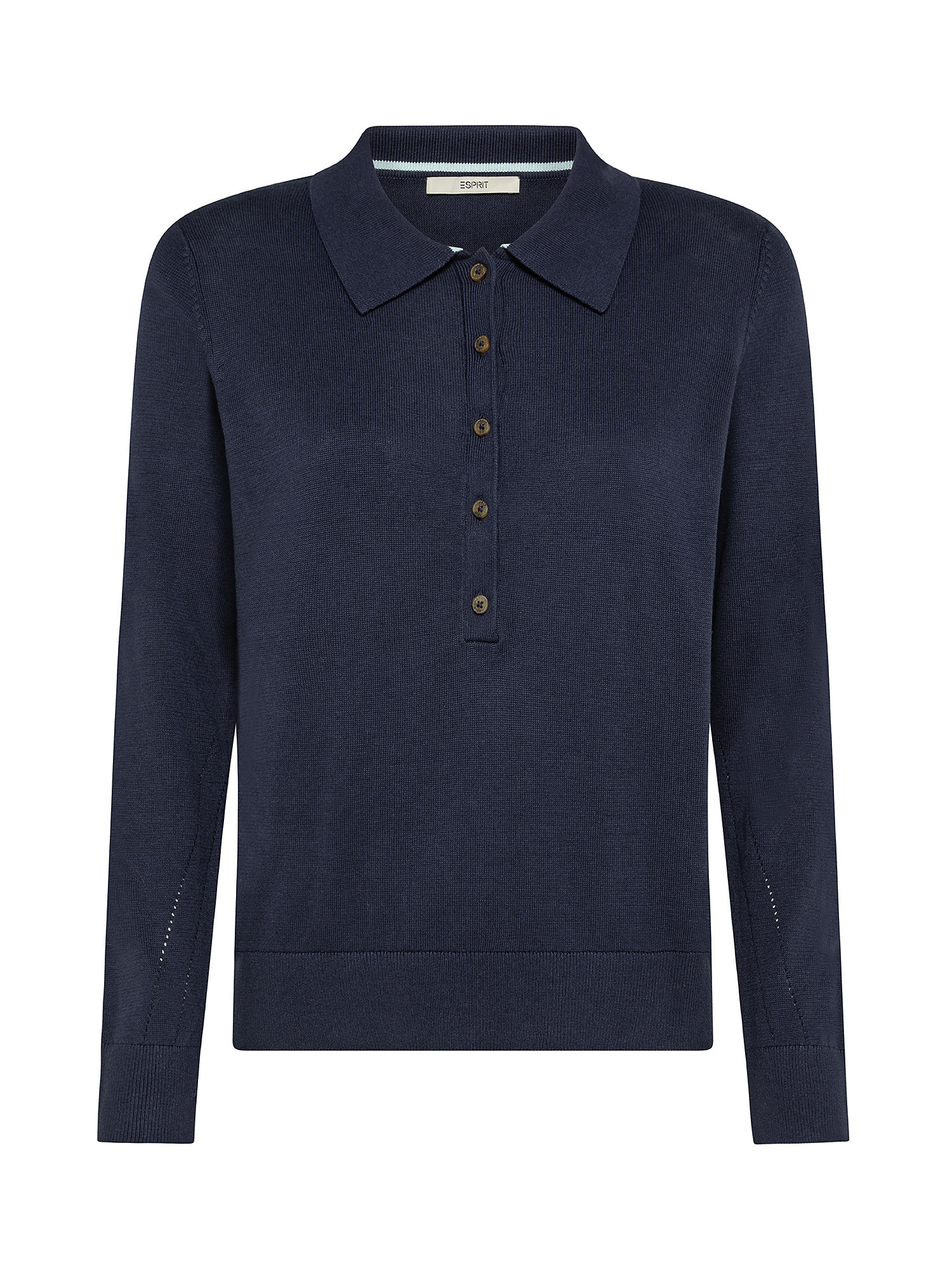 Pullover with polo collar, Dark Blue, large image number 0