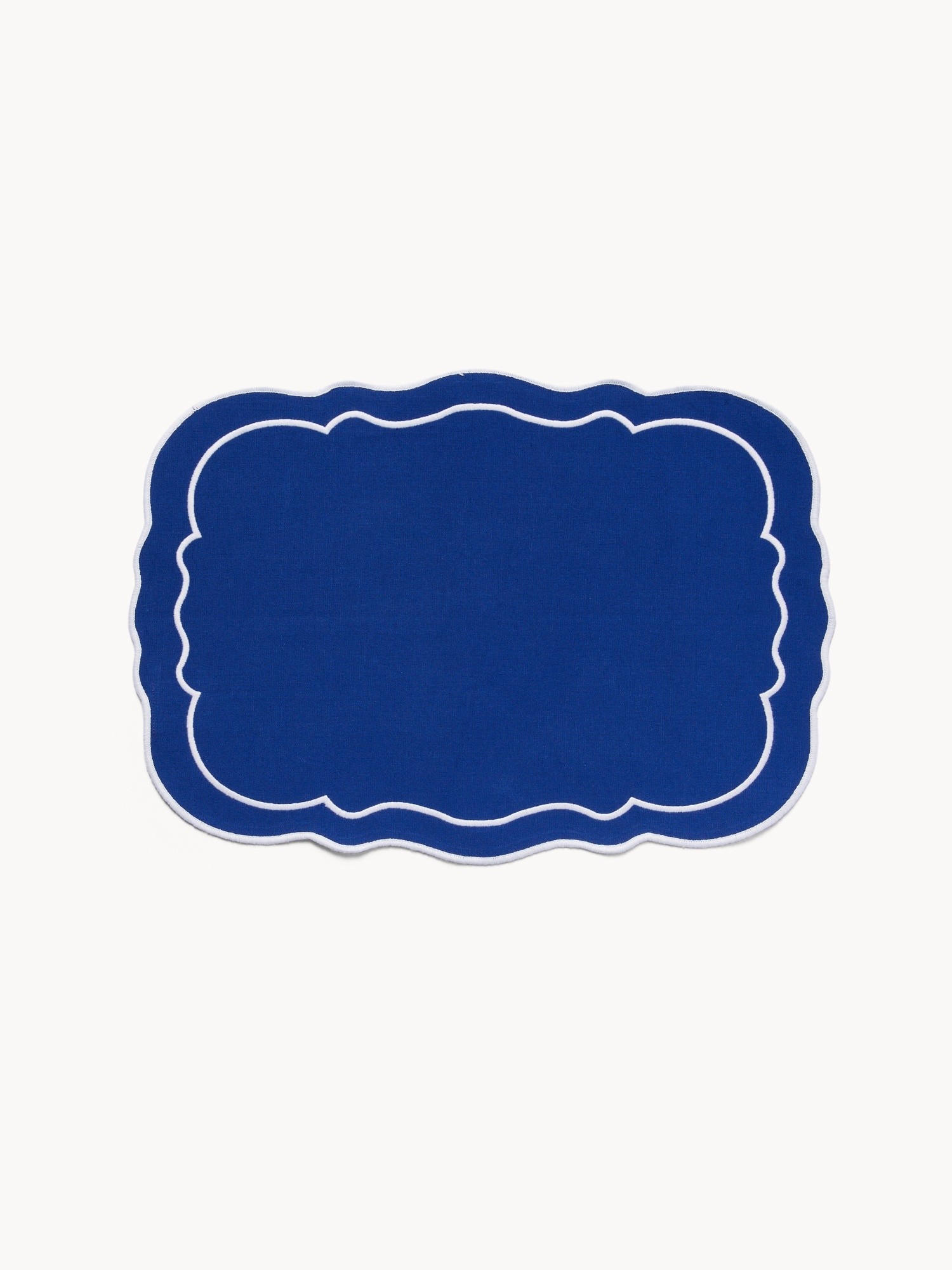 Cotton placemat with scalloped edges, Multicolor, large image number 0