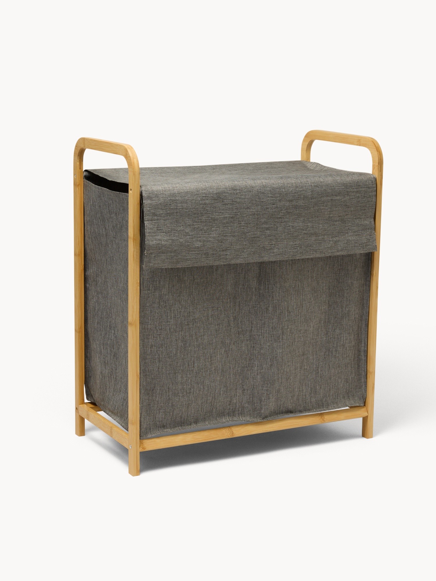 Portabiancheria in bamboo con coperchio - Prezzo di lancio, Grigio, large image number 0