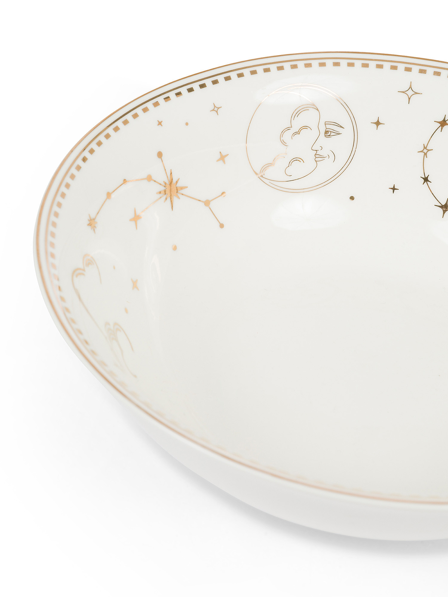 Insalatiera new bone china astrology, Bianco, large image number 1