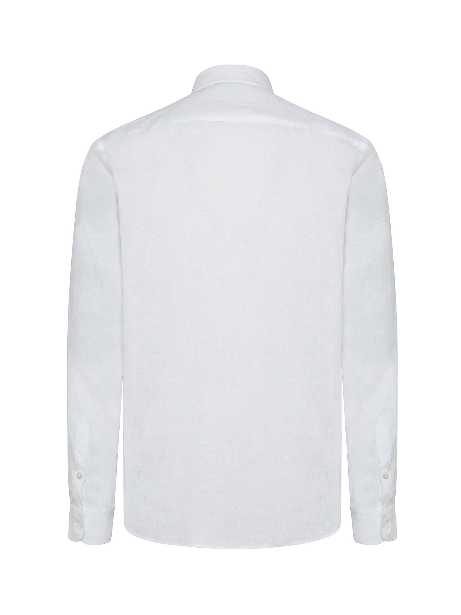Emporio Armani - Relaxed fit shirt in pure linen, White, large image number 2