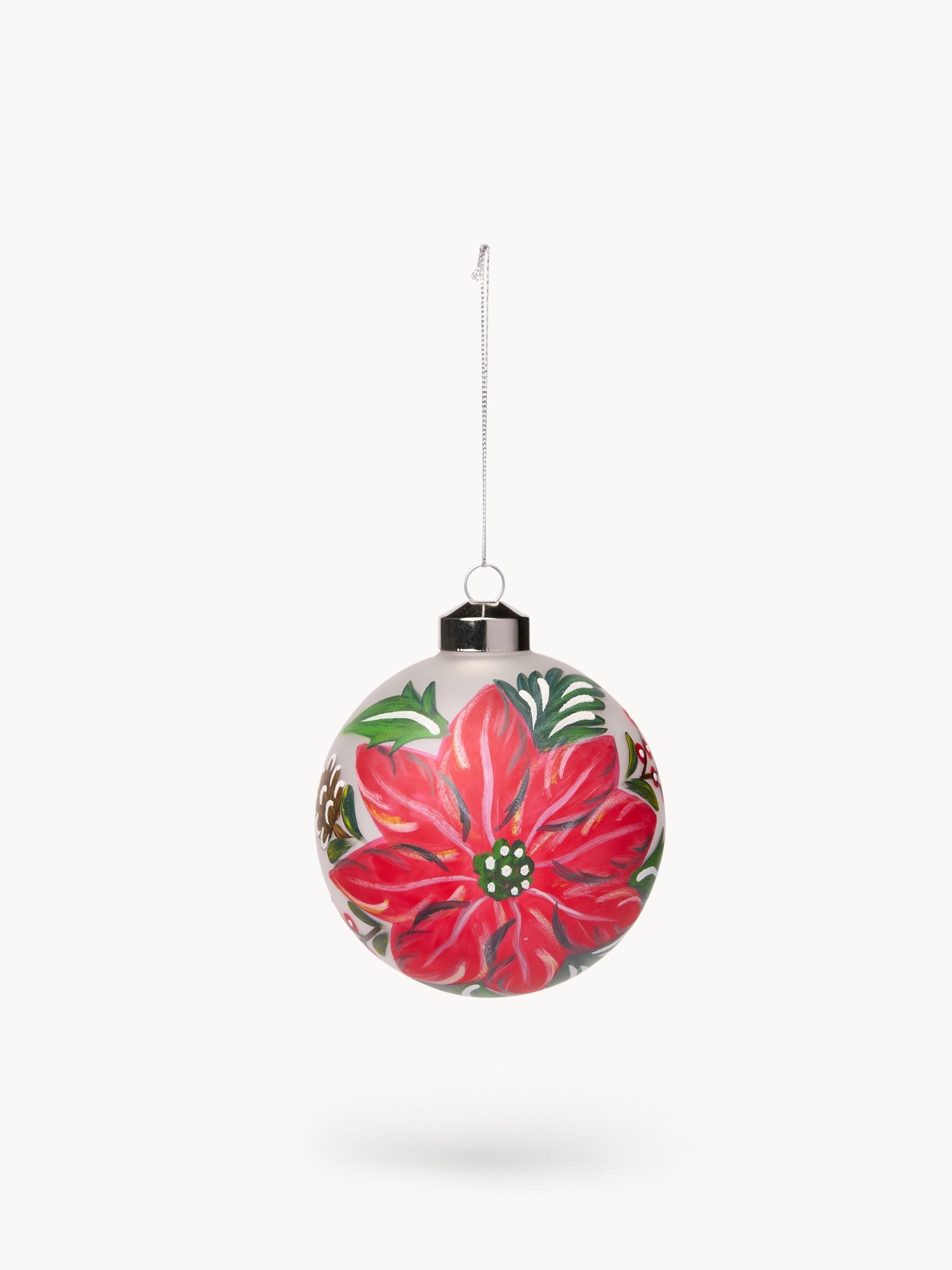 Glass tree bauble, Red, large image number 0