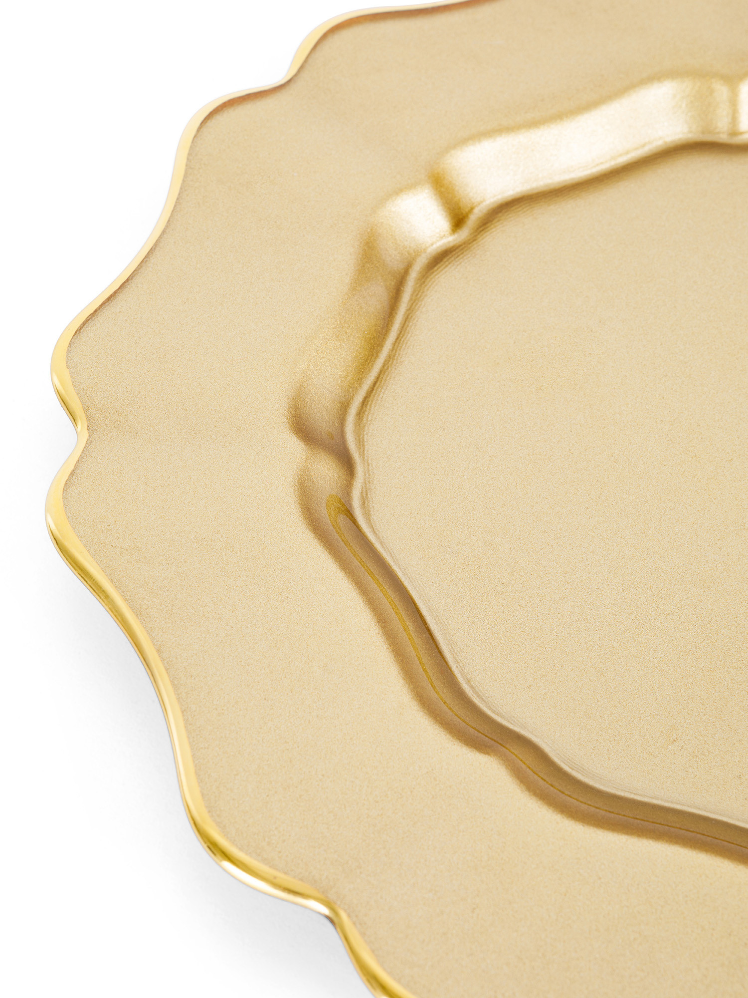 Gold glass serving plate, Gold, large image number 1