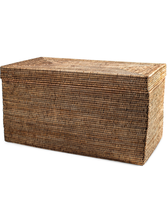 Woven rattan trunk