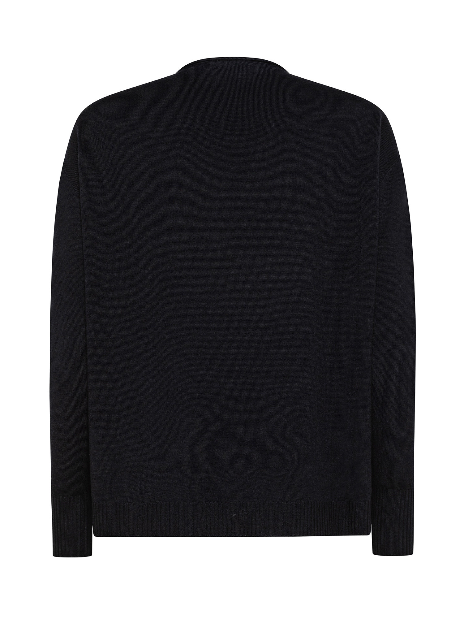 K Collection - V-neck sweater, Black, large image number 1
