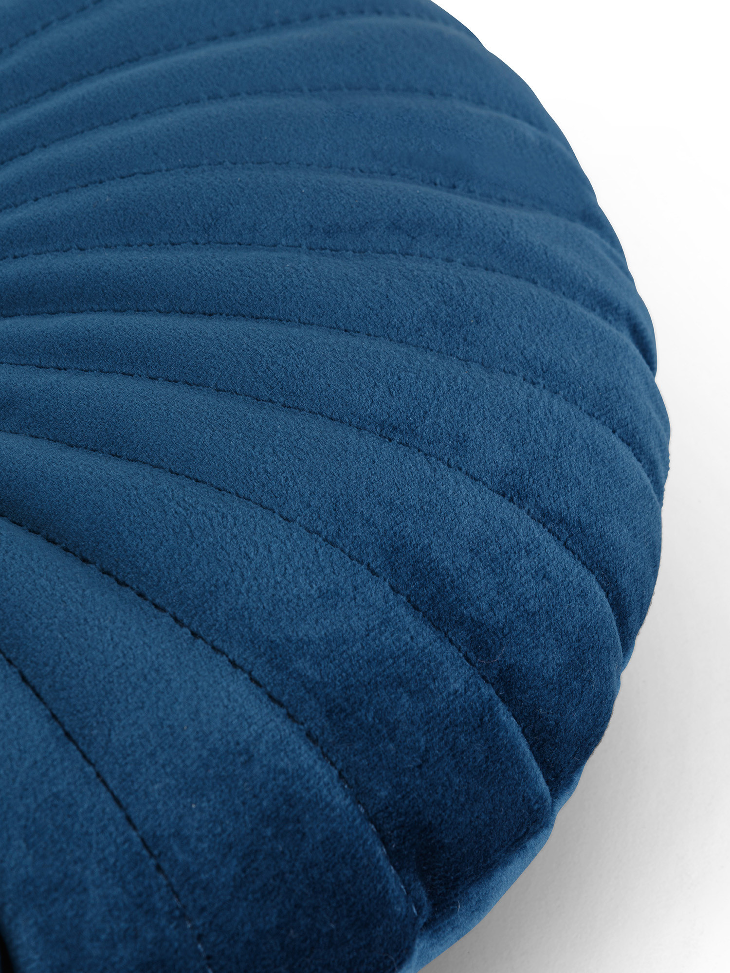 Cuscino rotondo in velluto, Blu scuro, large image number 2