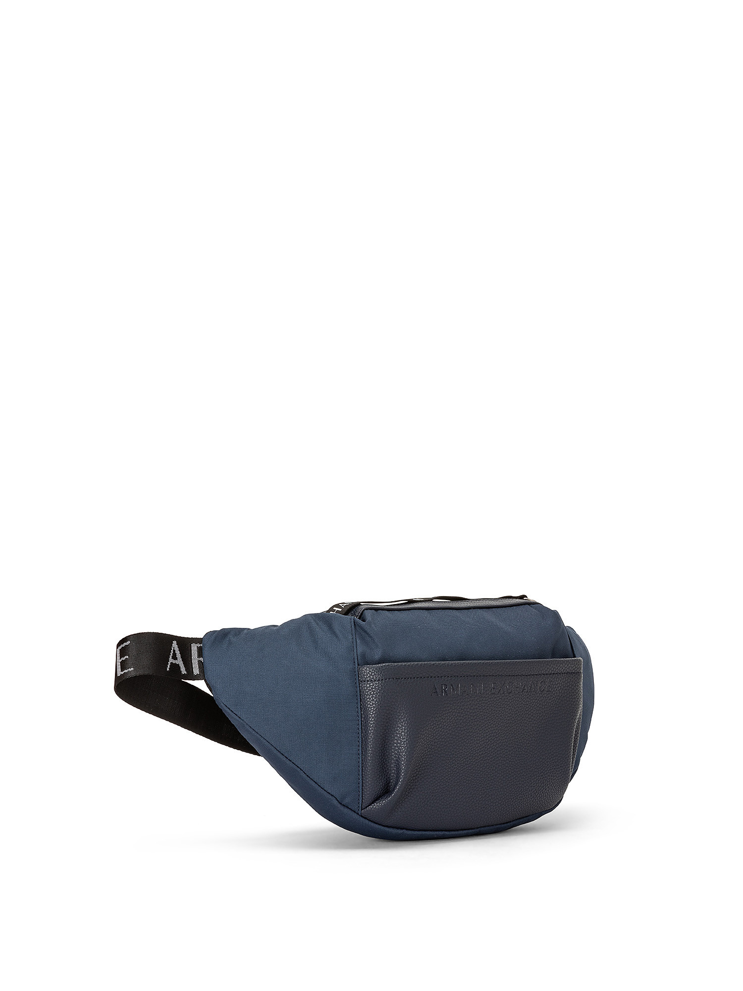 Armani Exchange - Waist bag with logo tape, Blue, large image number 1