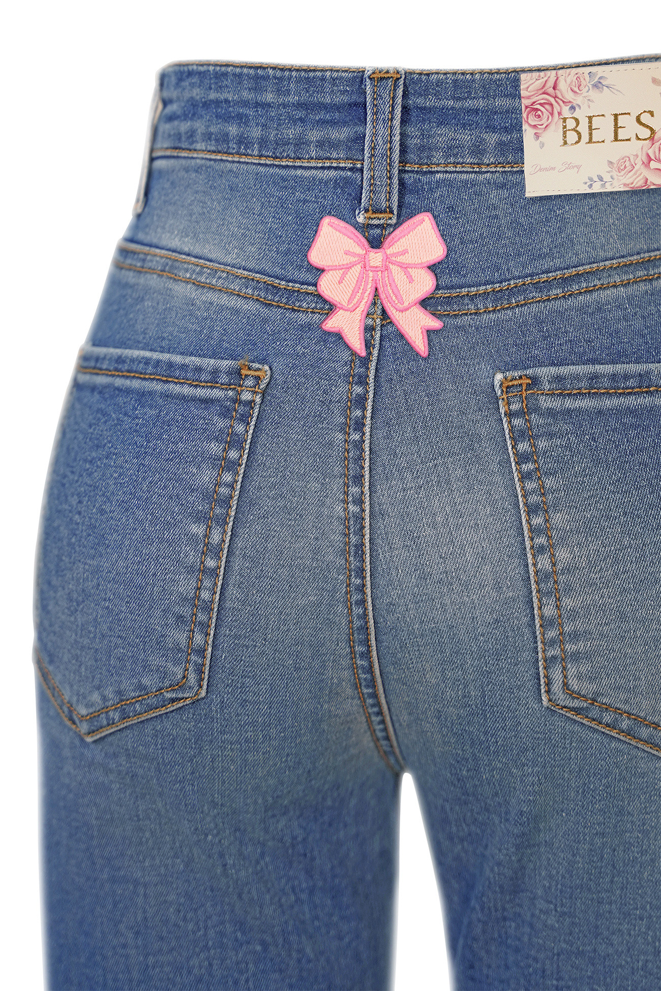Bees - Iconic Jeans with bow, Denim, large image number 3