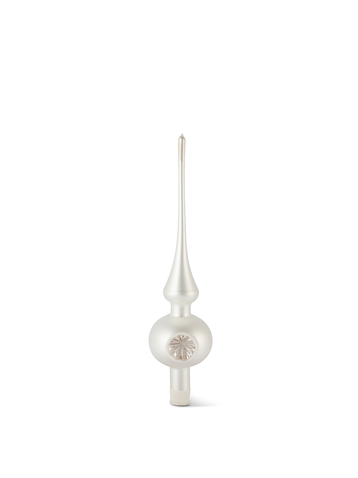 Hand-blown and hand-decorated glass tip, Silver Grey, large image number 0