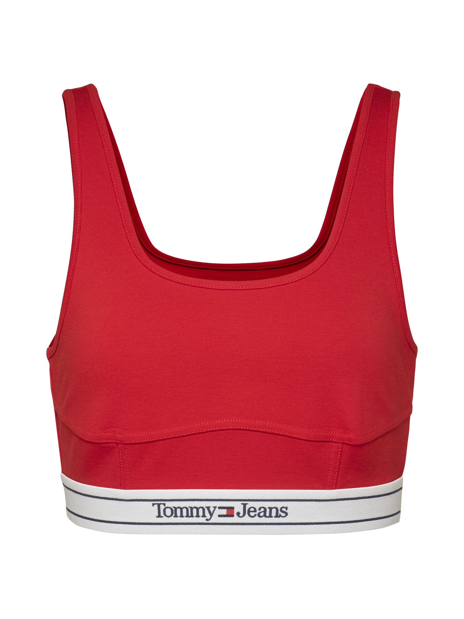 Tommy Jeans - Top sportivo con logo, Rosso, large image number 0