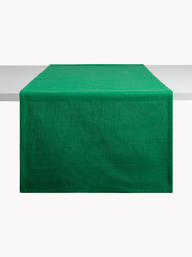 Solid Cotton Slub Table Runner