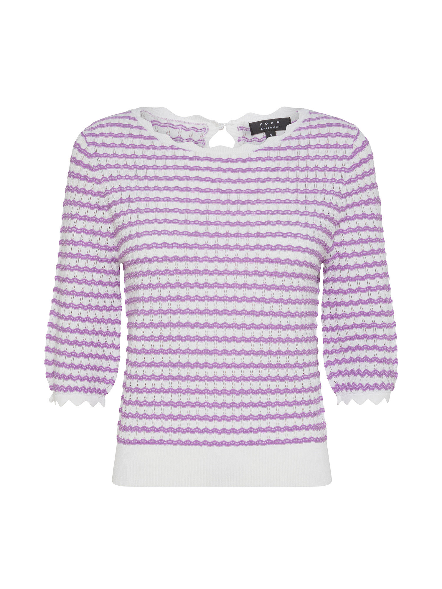 Koan - Wave stitch sweater, Purple Lilac, large image number 0