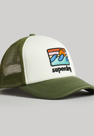 Superdry baseball cap with mesh and logo, Green, large image number 2