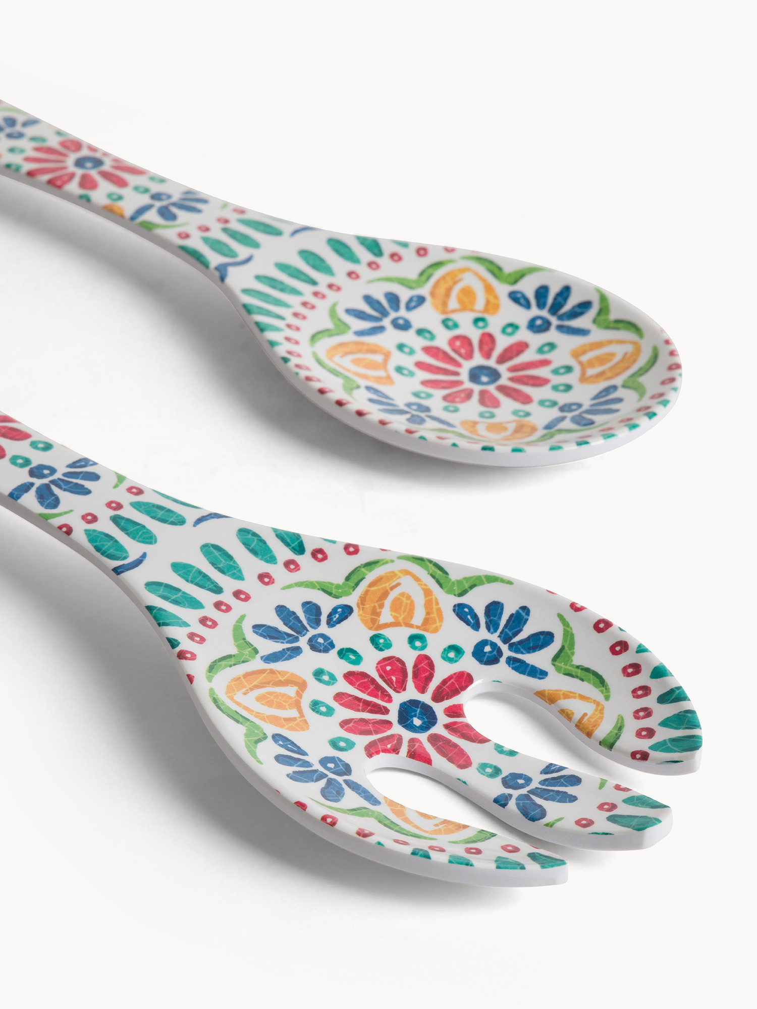 Set 2 posate da insalata in melammina Artisan, Multicolor, large image number 1