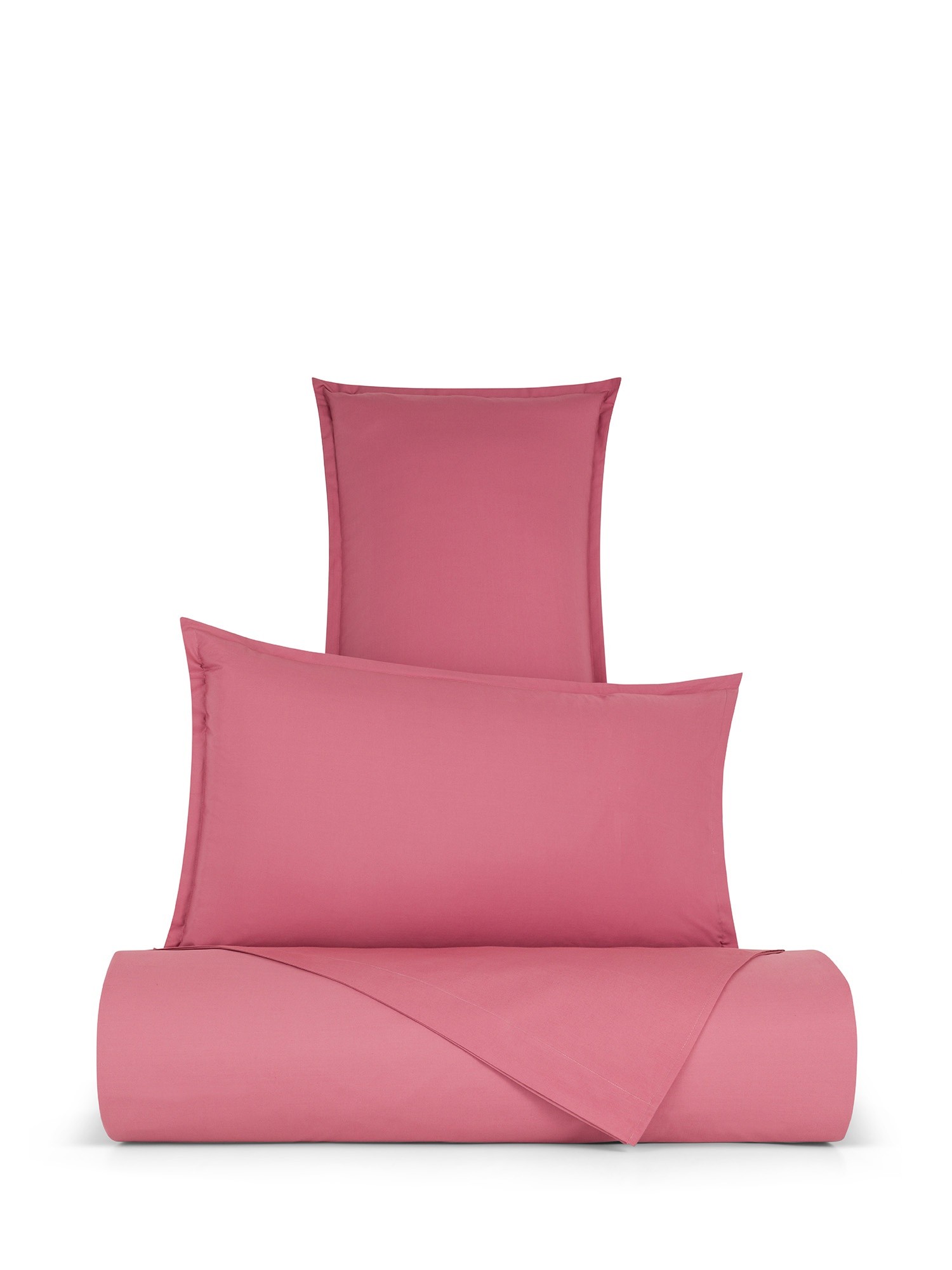 Zefiro smooth cotton percale sheet, Dark Pink, large image number 0
