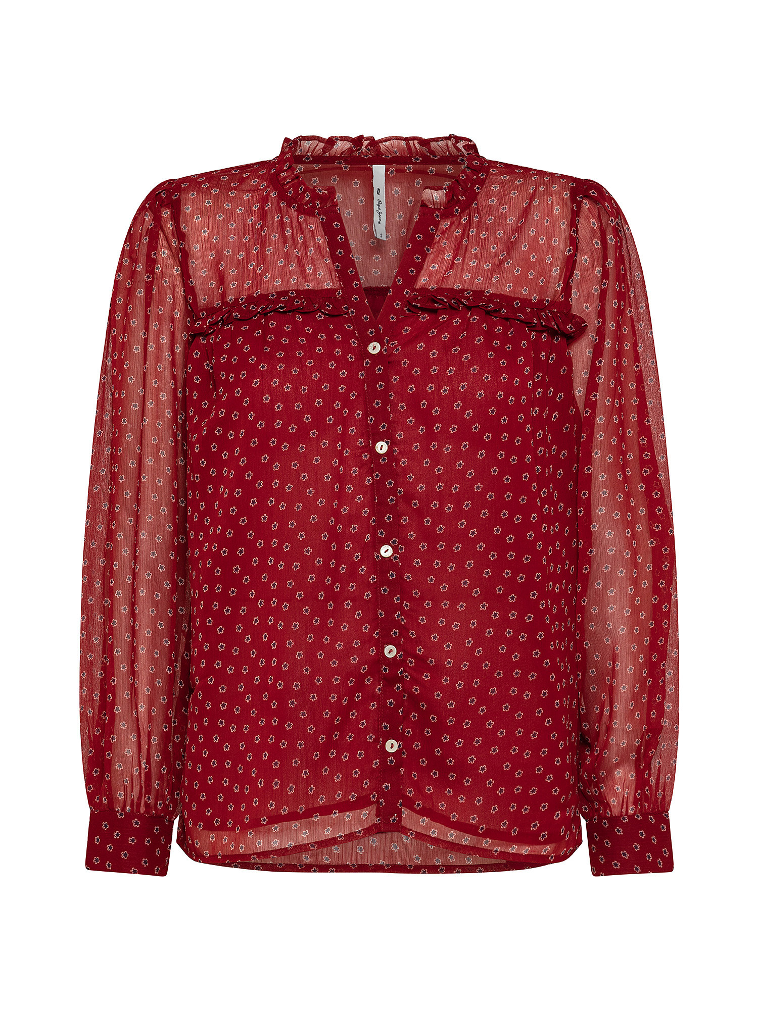 Nala blouse with floral print, Red, large image number 0