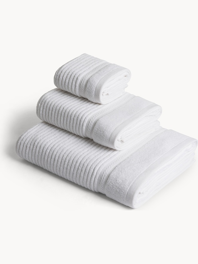 Asciugamano in soffice spugna zero twist di puro cotone a righe - Prezzo di lancio