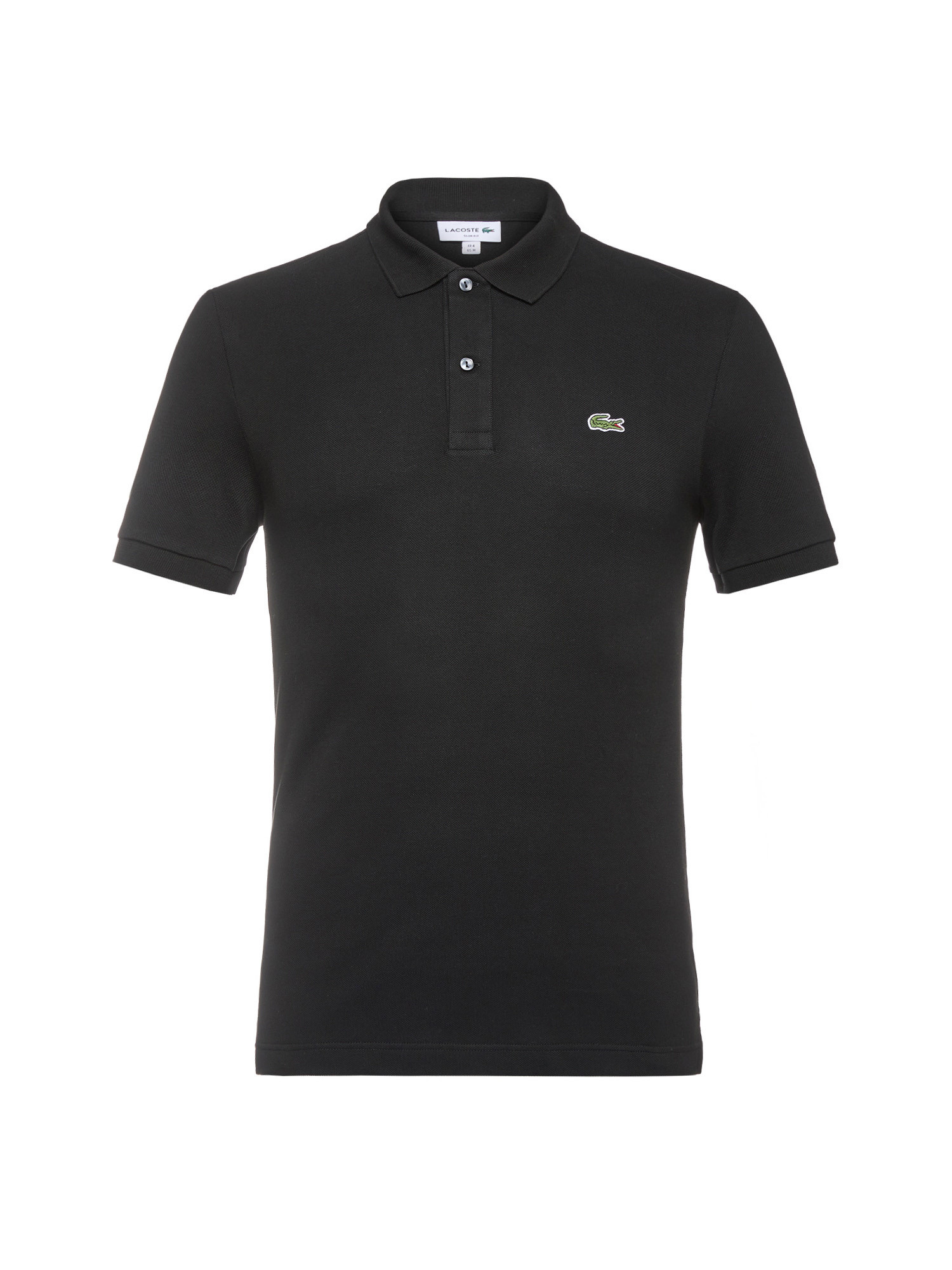 Lacoste - Slim-fit polo shirt in cotton petit piqué, Black, large image number 0