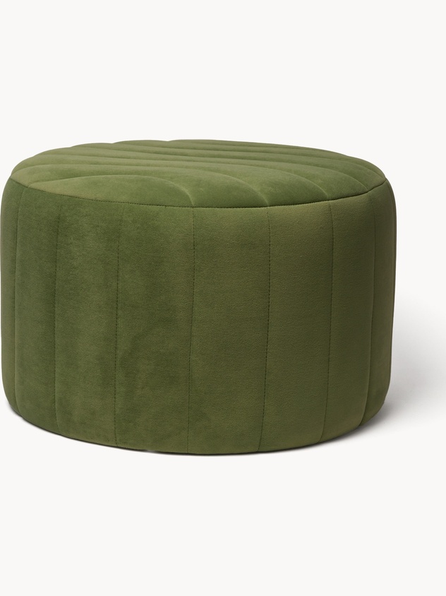 Pouf with Wave velvet upholstery