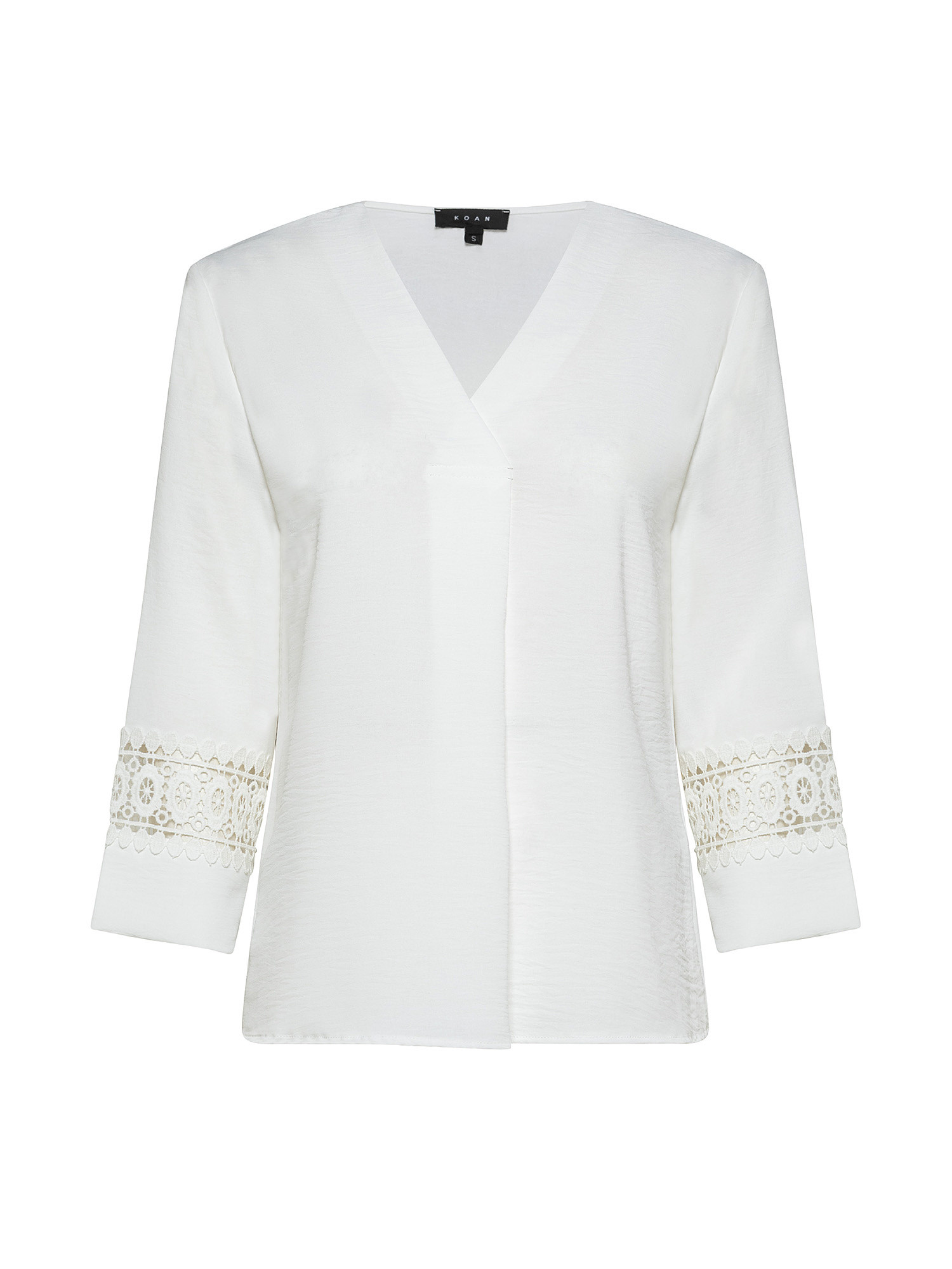 Blouse with crease, White, large image number 0
