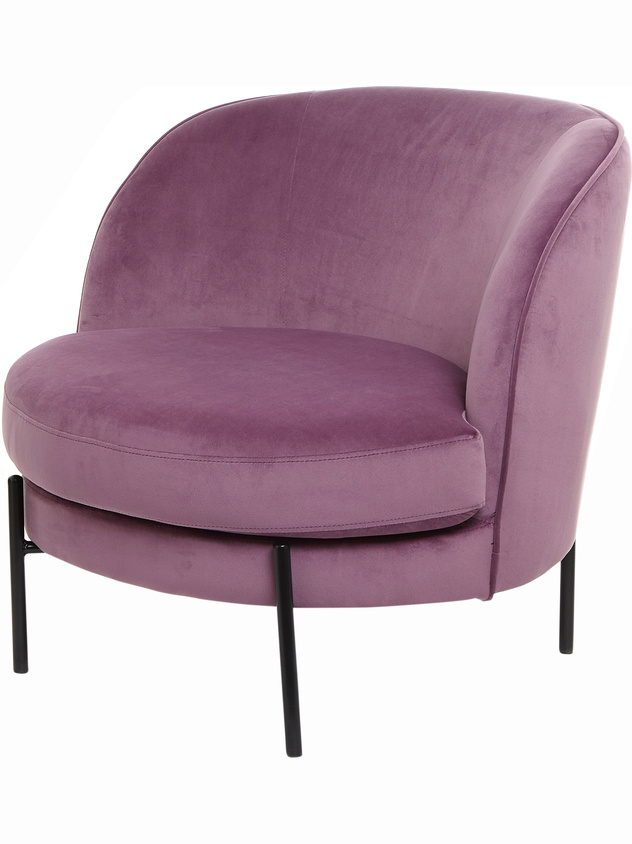 Lilli velvet and iron armchair