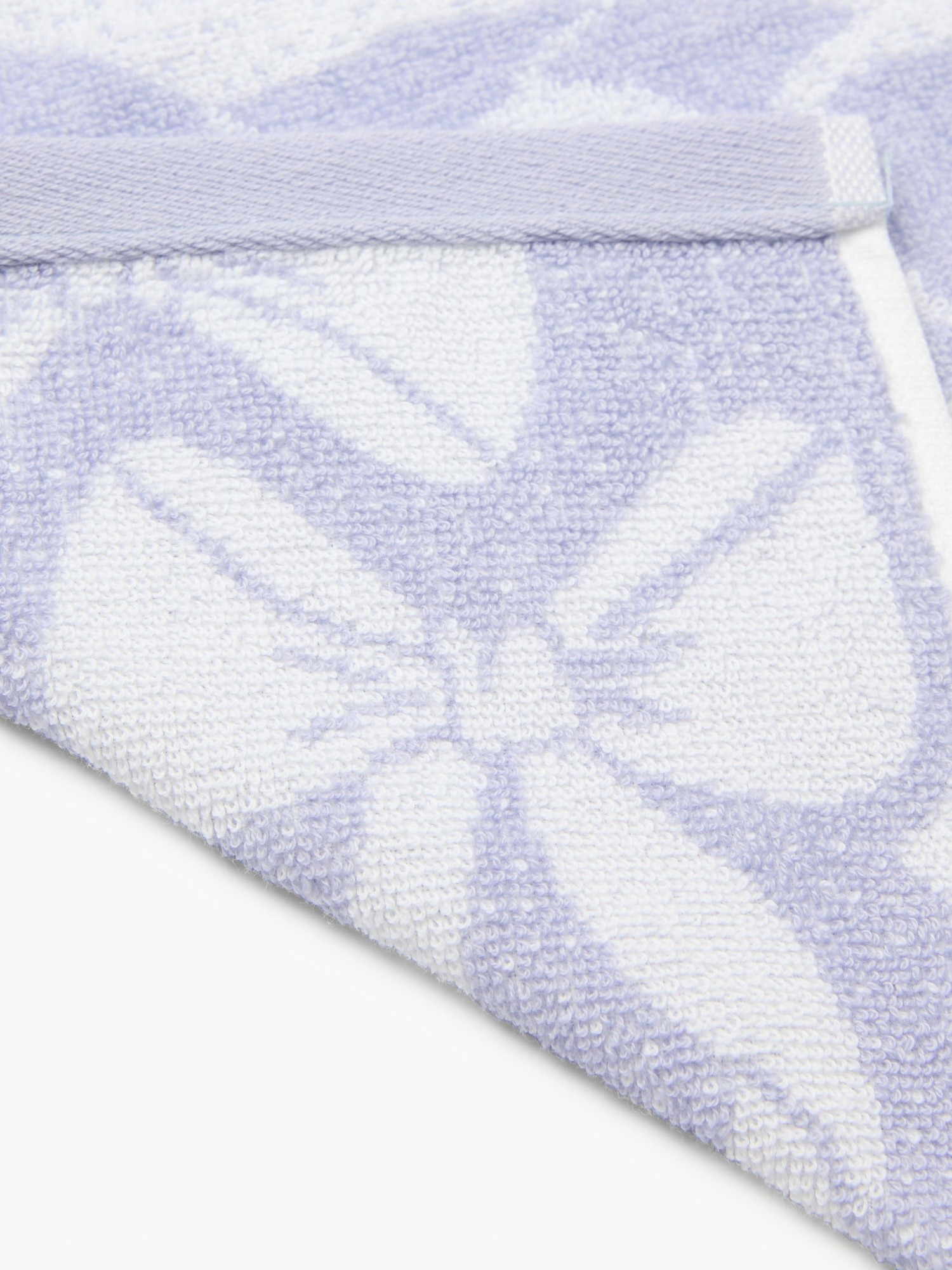 Asciugamano  bicolor in spugna di cotone  con fantasia fiocchi - Prezzo di lancio, Viola lilla, large image number 2