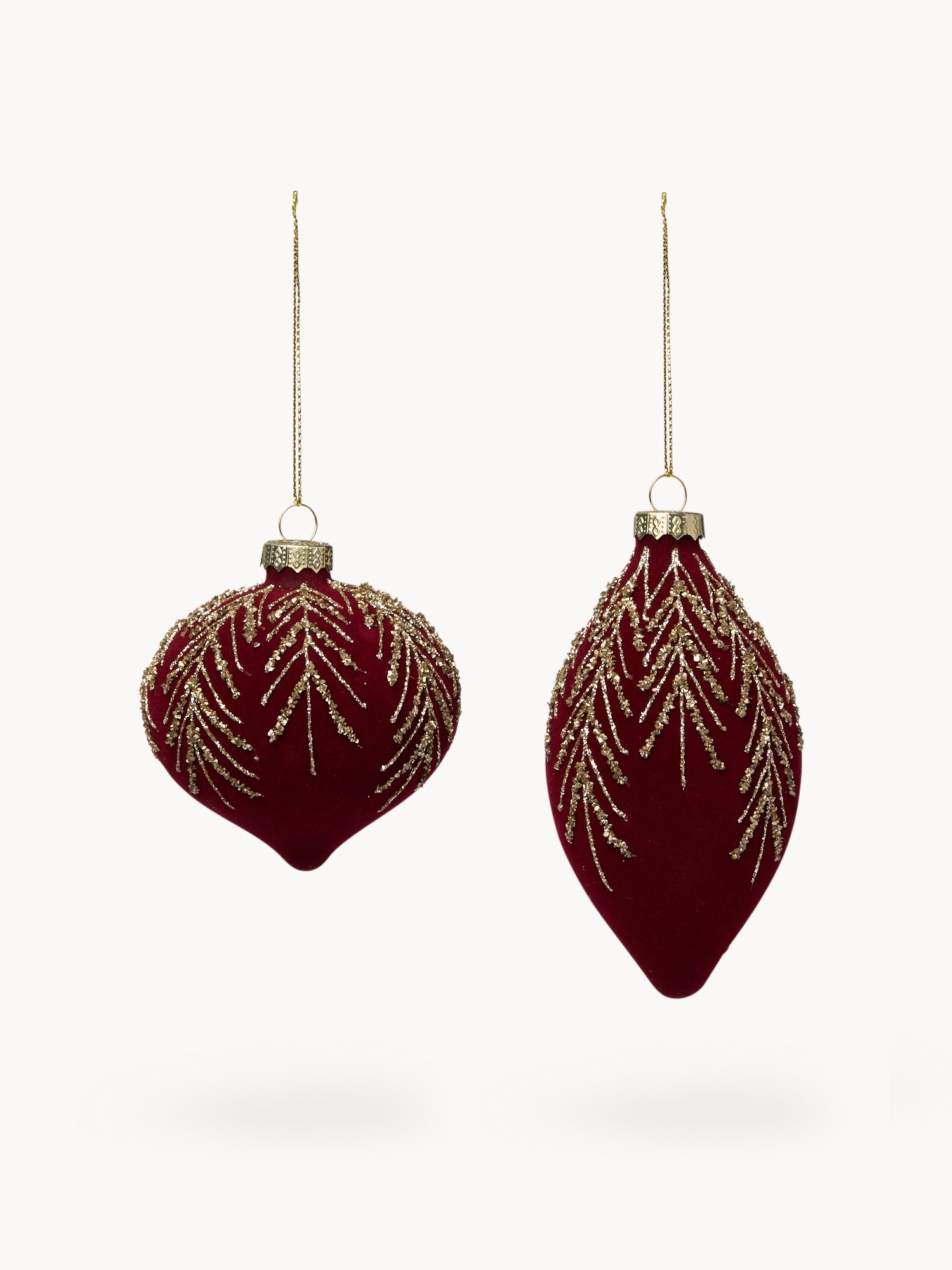 Glass tree decoration, Dark Red, large image number 0