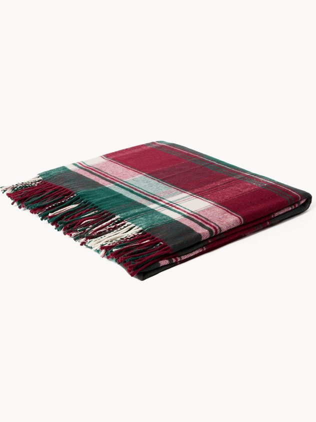 Cotton-blend throw,made in Italy