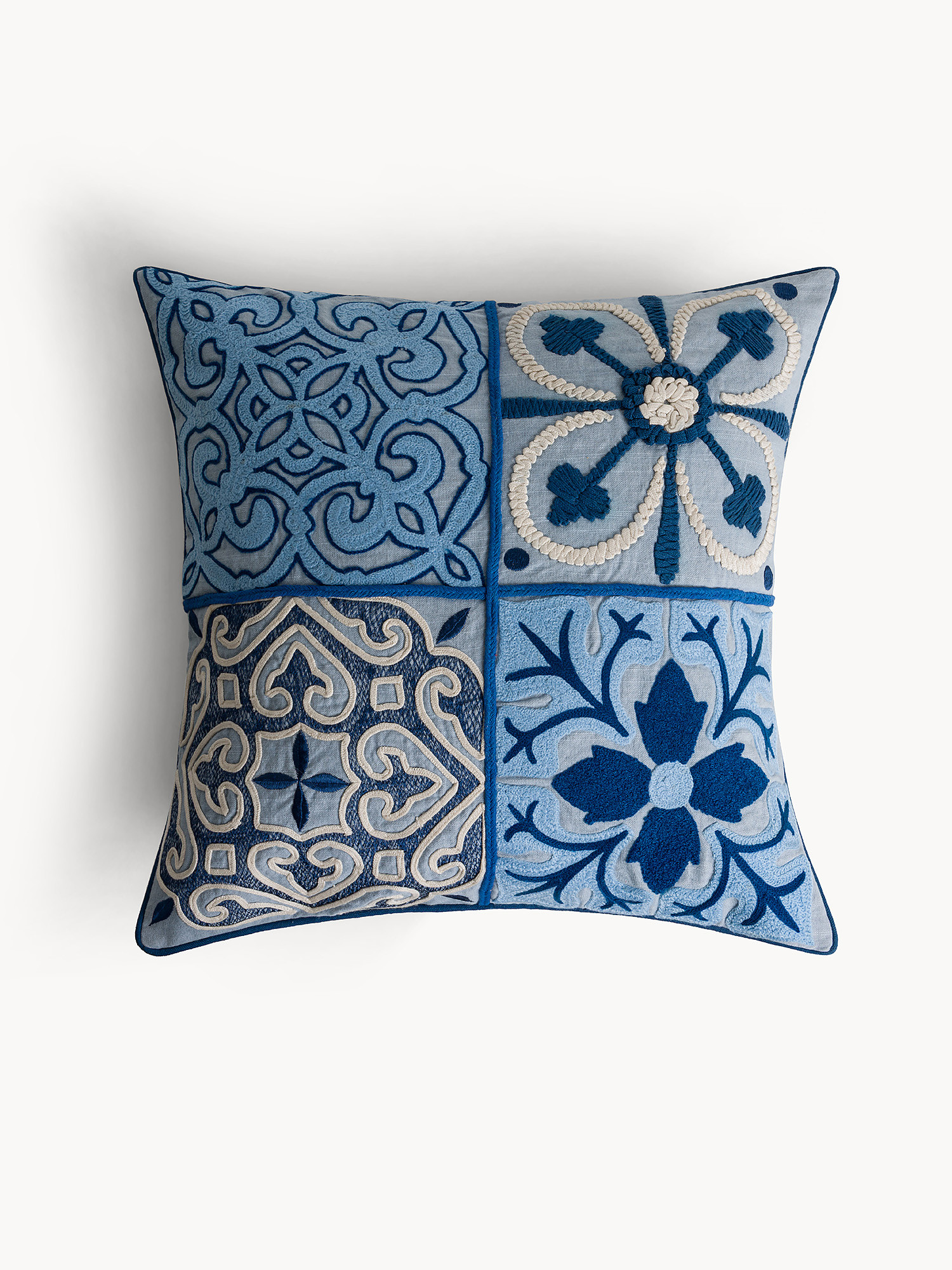 Cuscino motivo geometrico in cotone 45x45cm, Multicolor, large image number 0