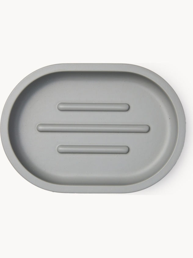 Solid color polyresin soap dish