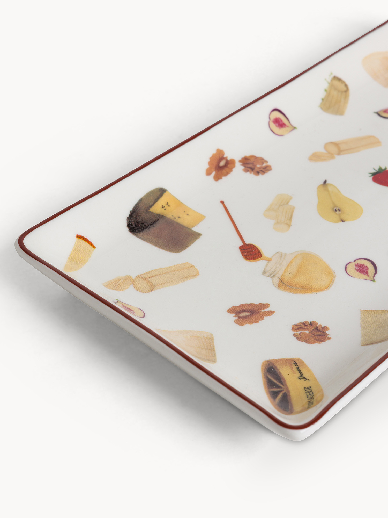 New bone china serving plate with cheese motif, Multicolor, large image number 1
