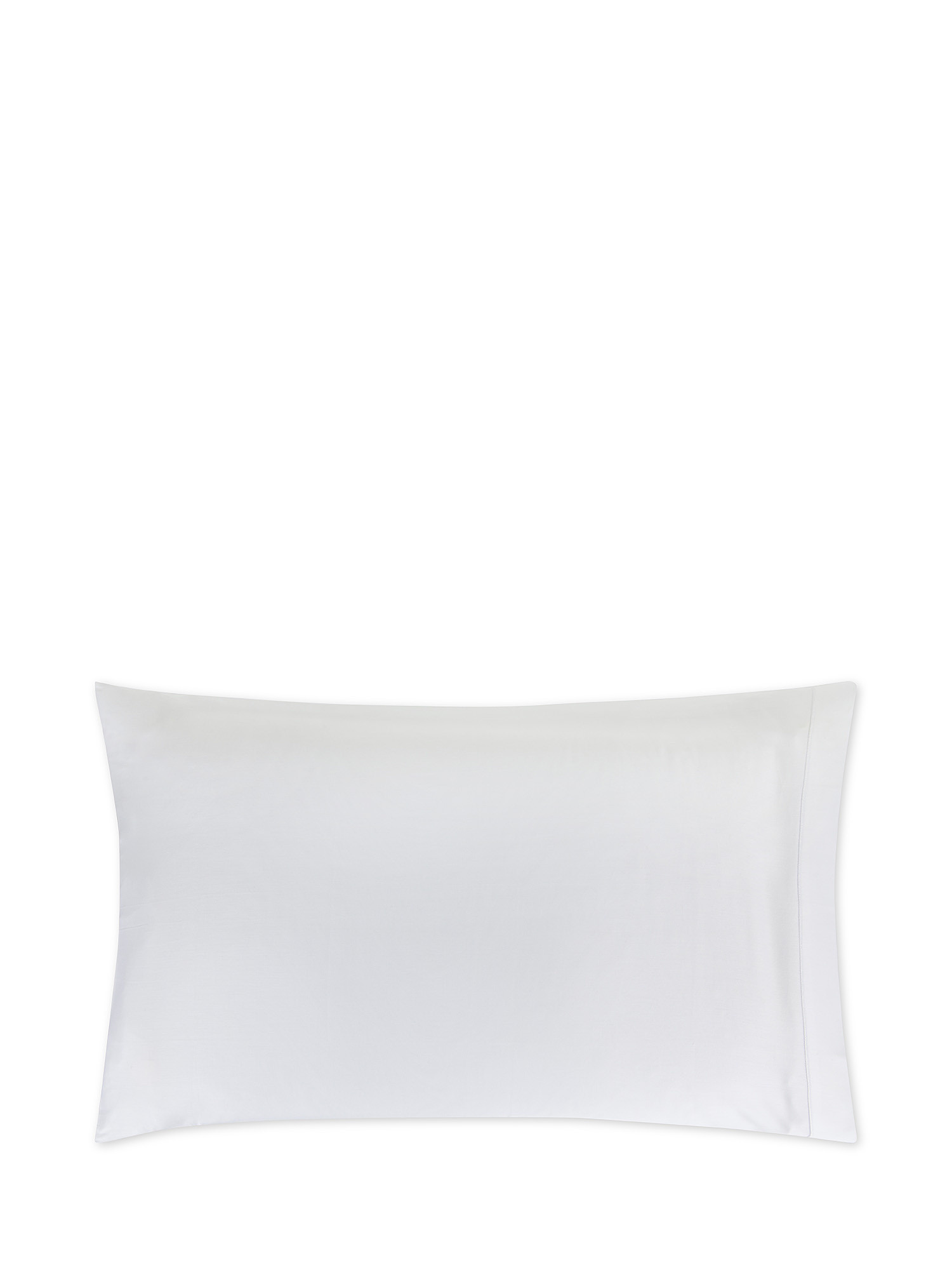Egyptian cotton satin pillowcase Portofino, White, large image number 0