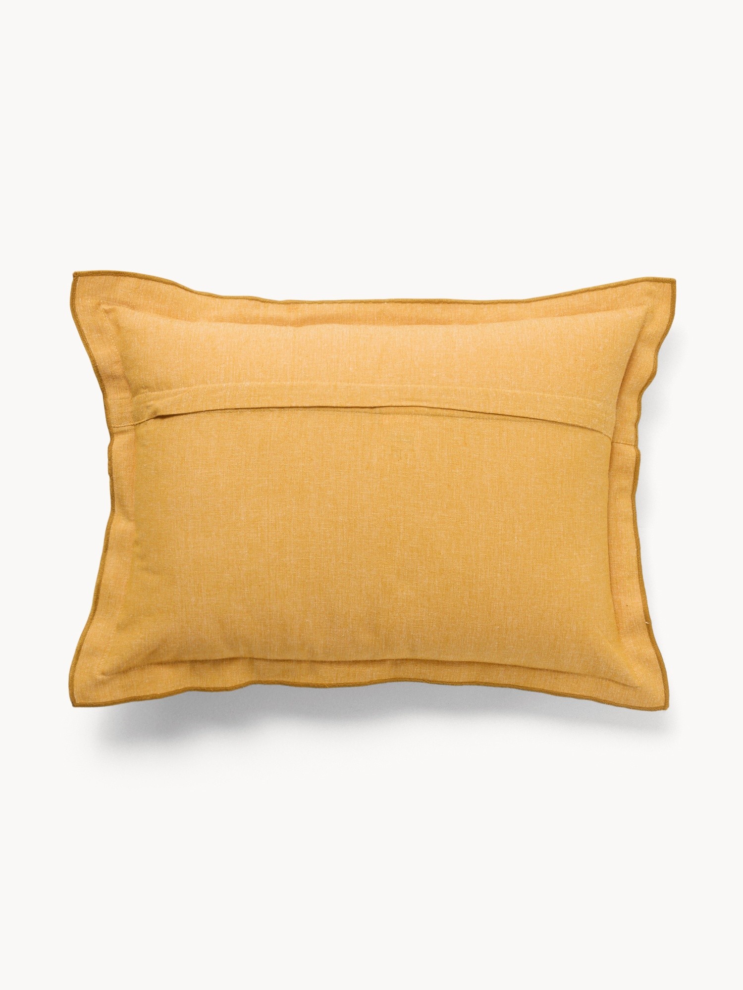 Chambray Cotton Pillow 35x50cm - Introductory Price, Yellow, large image number 1
