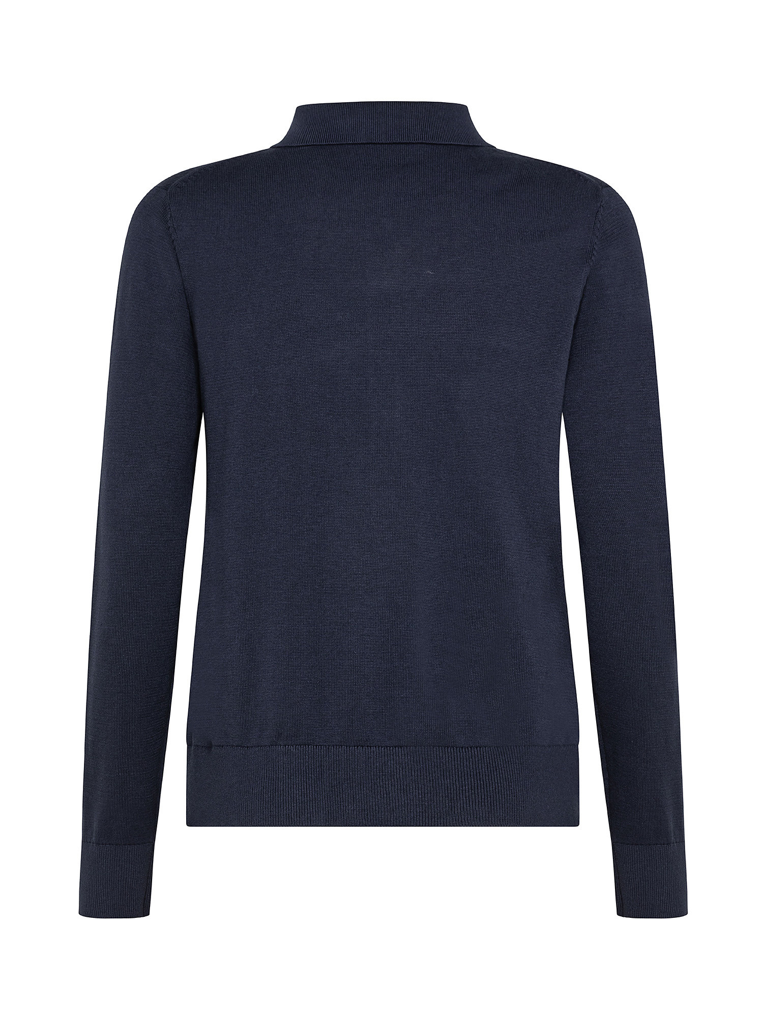 Pullover with polo collar, Dark Blue, large image number 1