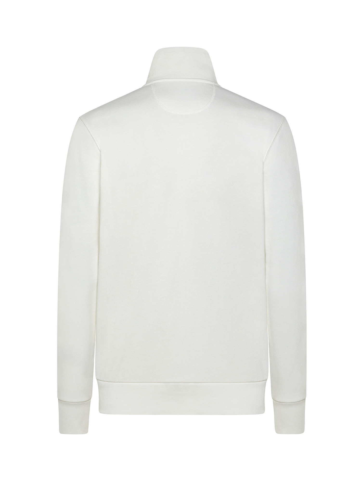 Long-sleeved sweatshirt in pure cotton comfort fit, Off White, large image number 1