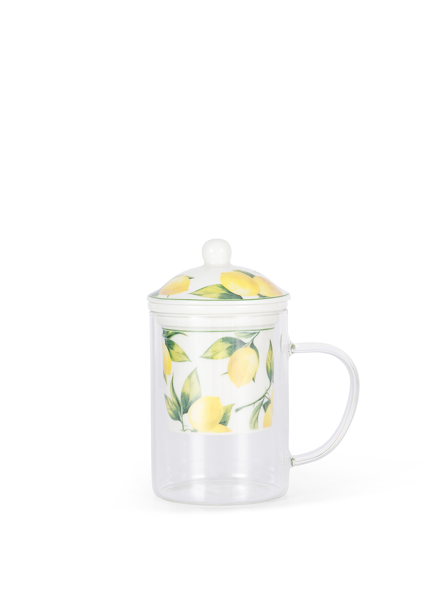 New bone china tea pot with lemons motif, White, large image number 0