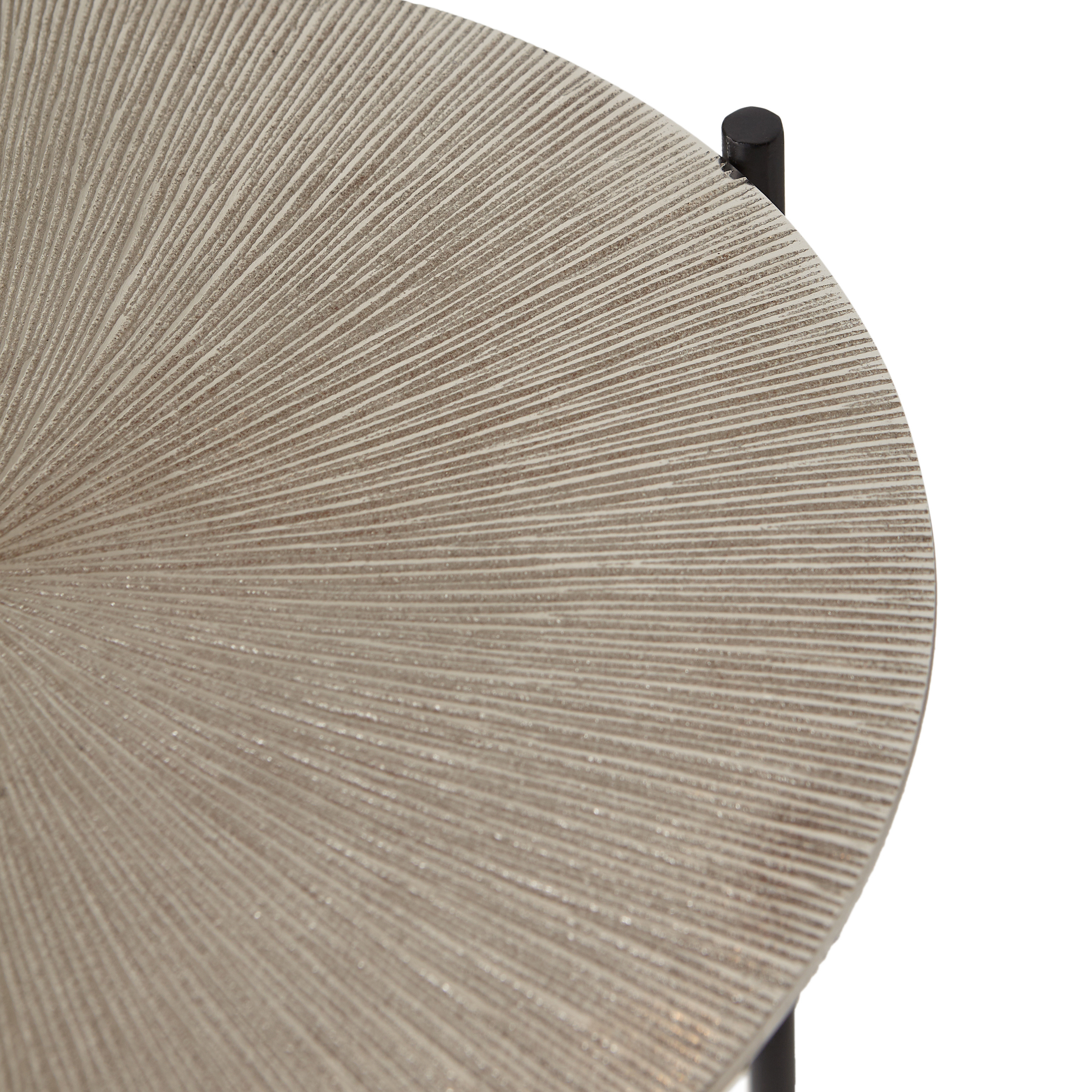 Round coffee table in aluminium, Silver Grey, large image number 1