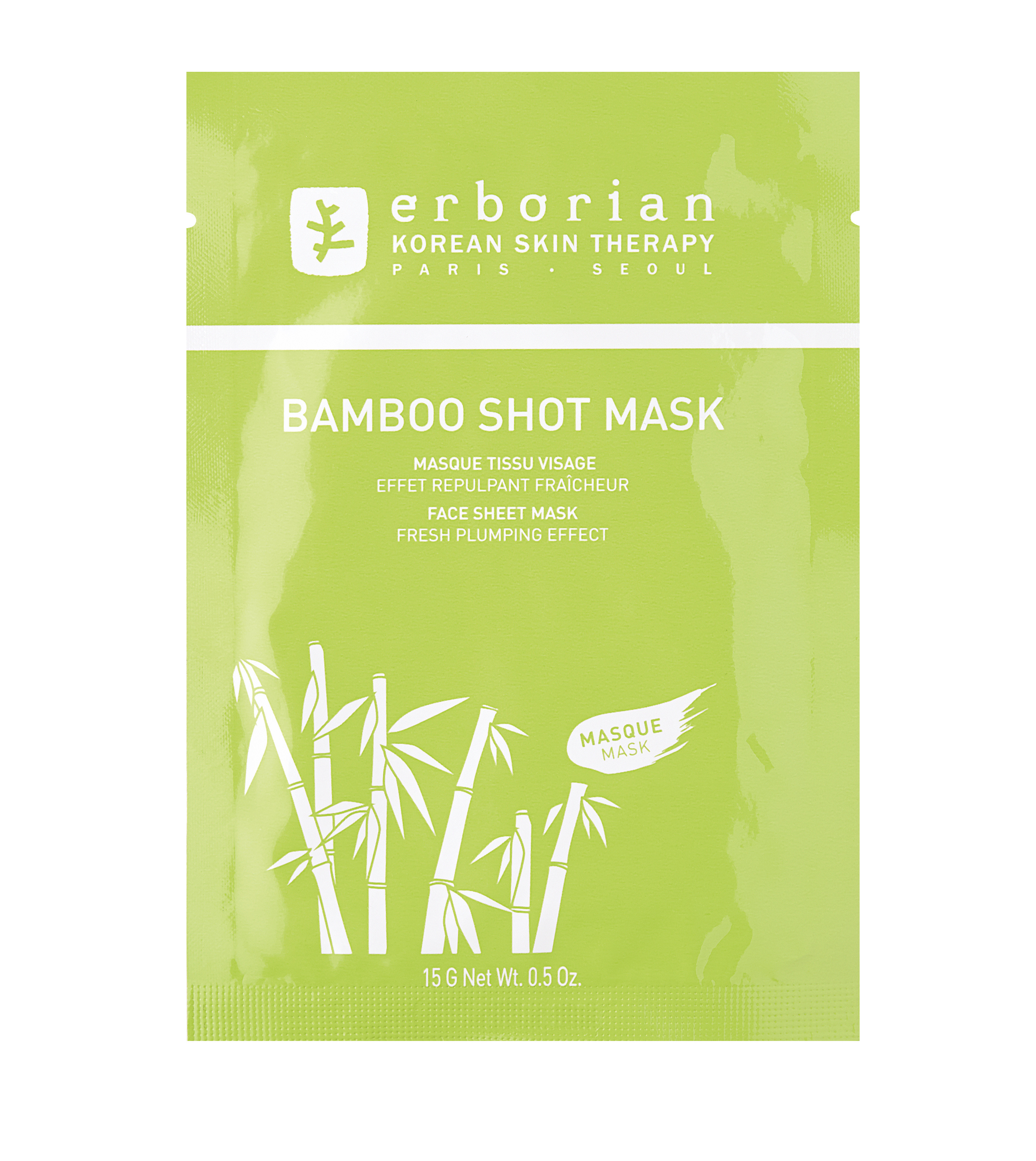 Bamboo Shot Mask - Moisturizing tissue mask, Light Green, large image number 0
