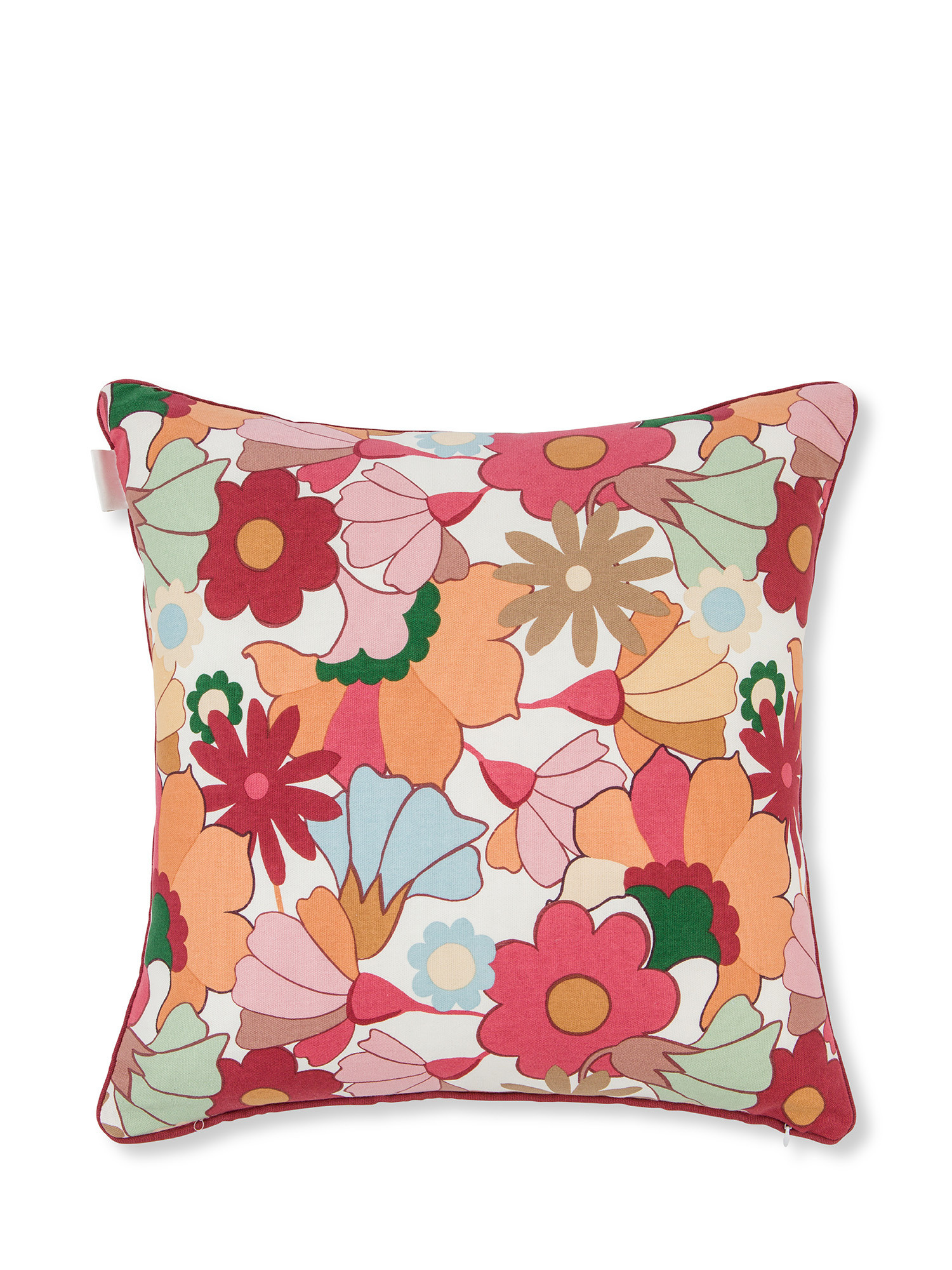 ATMOSPHERA Cuscino In Pelliccia Riccia Rosa – 45x45cm, Modello Bouquet, Morbido E Decorativo