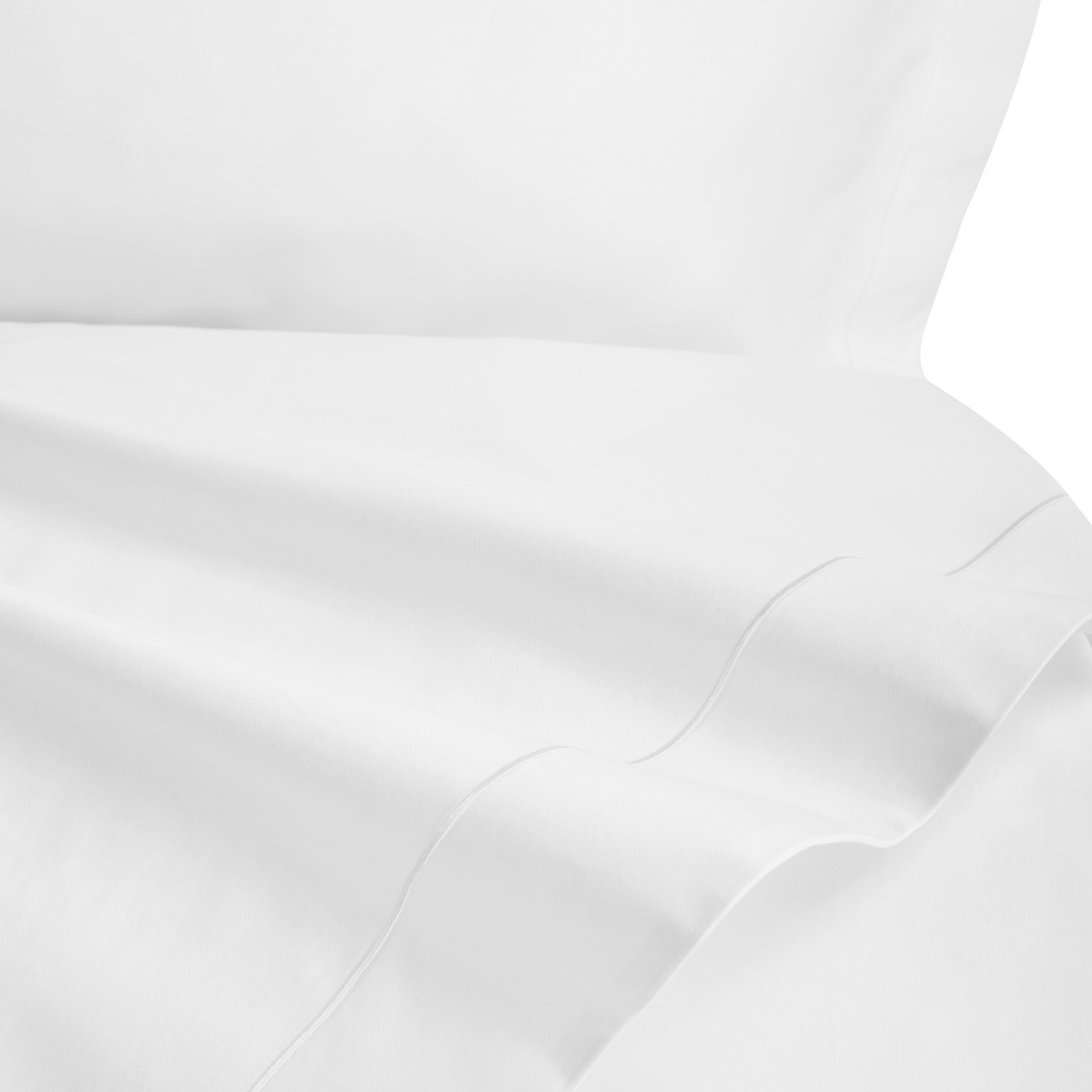 Flat sheet in TC400 satin cotton, White 2, large image number 2