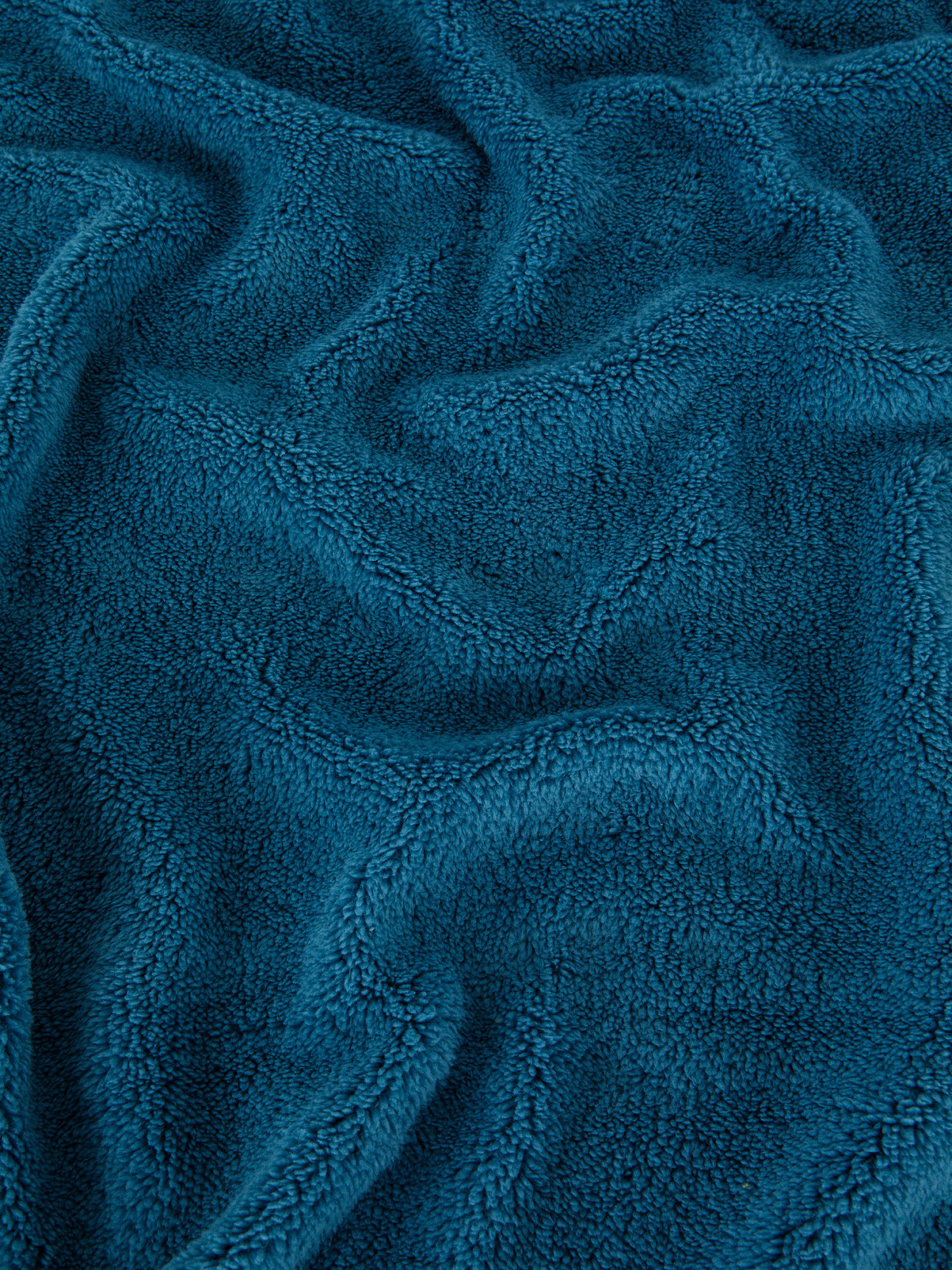 Solid color fleece plaid, Blue, large image number 1