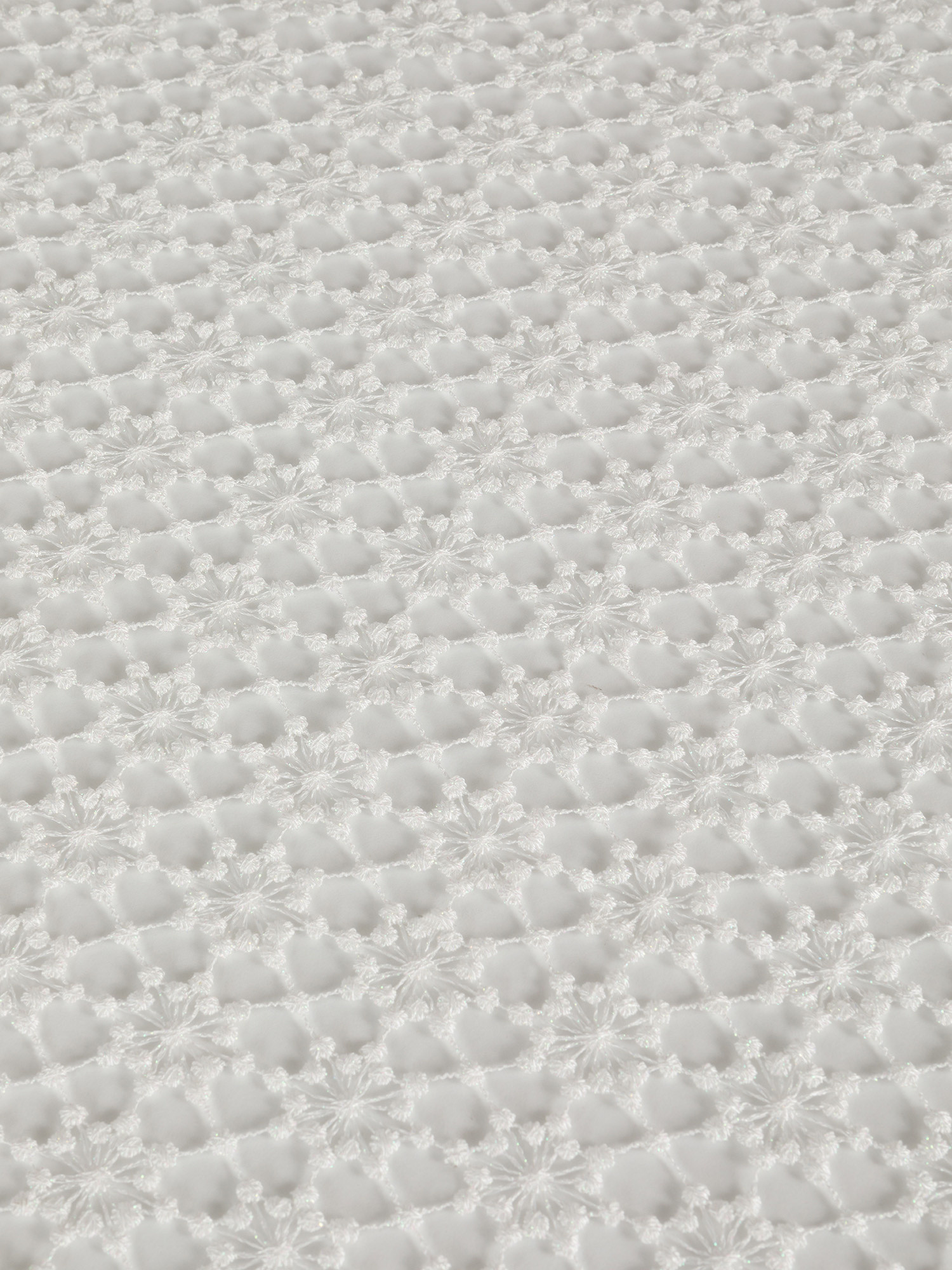 Tovaglia con ricamo fiocchi in lurex, Bianco, large