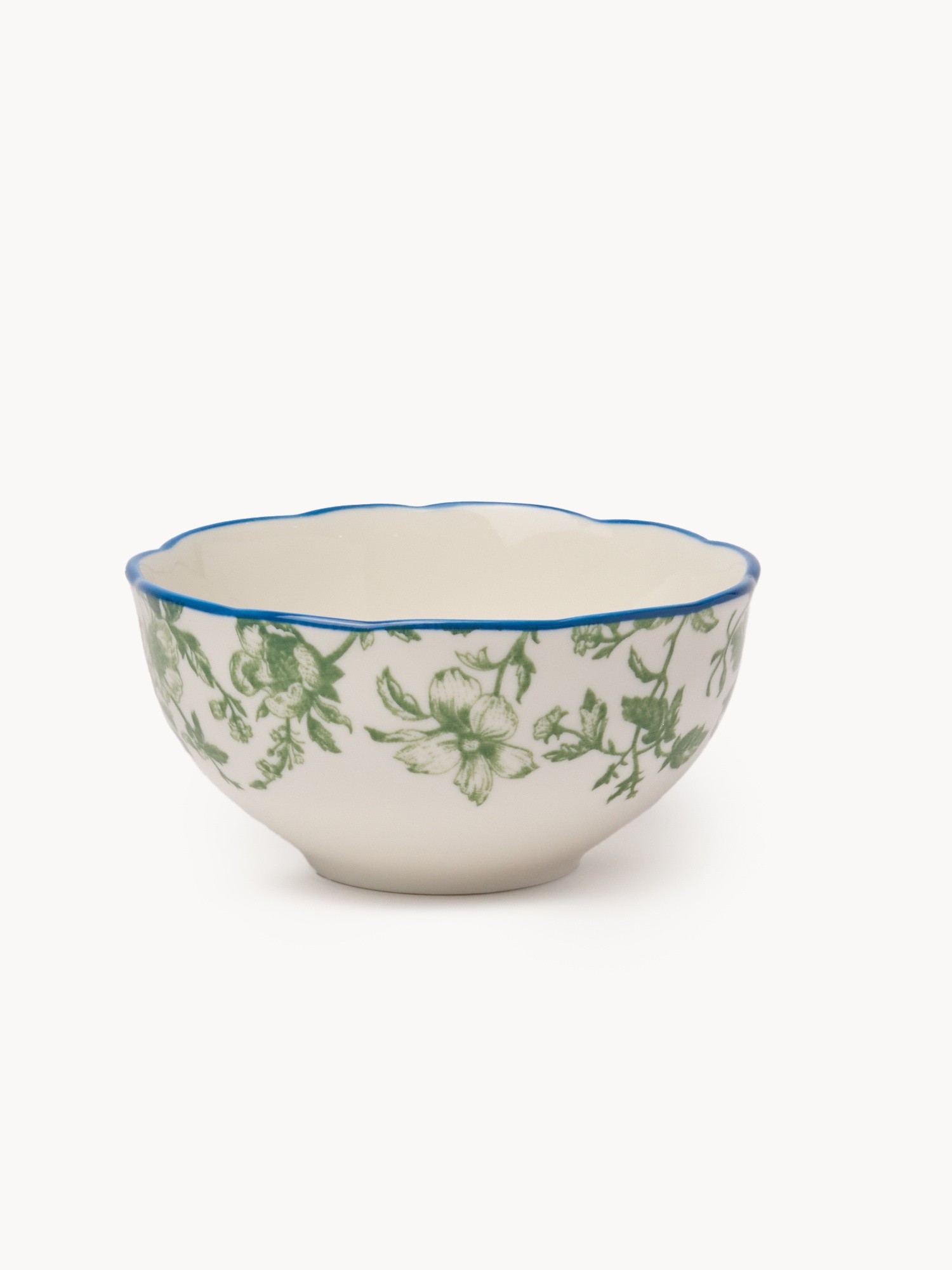Coppetta in new bone china decoro floreale, Bianco 1, large image number 0