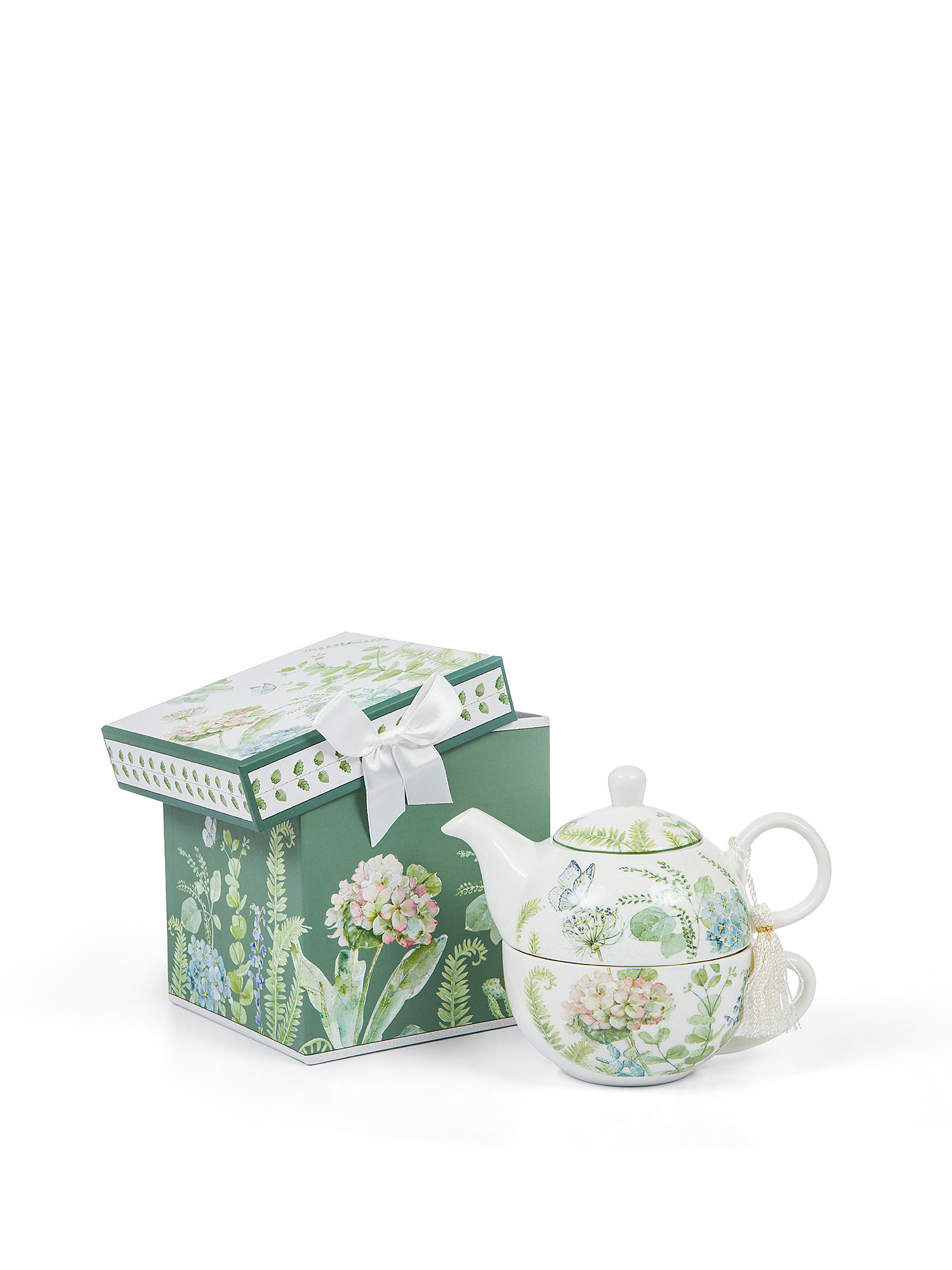 Teaforone new bone china motivo botanico, Multicolor, large image number 0