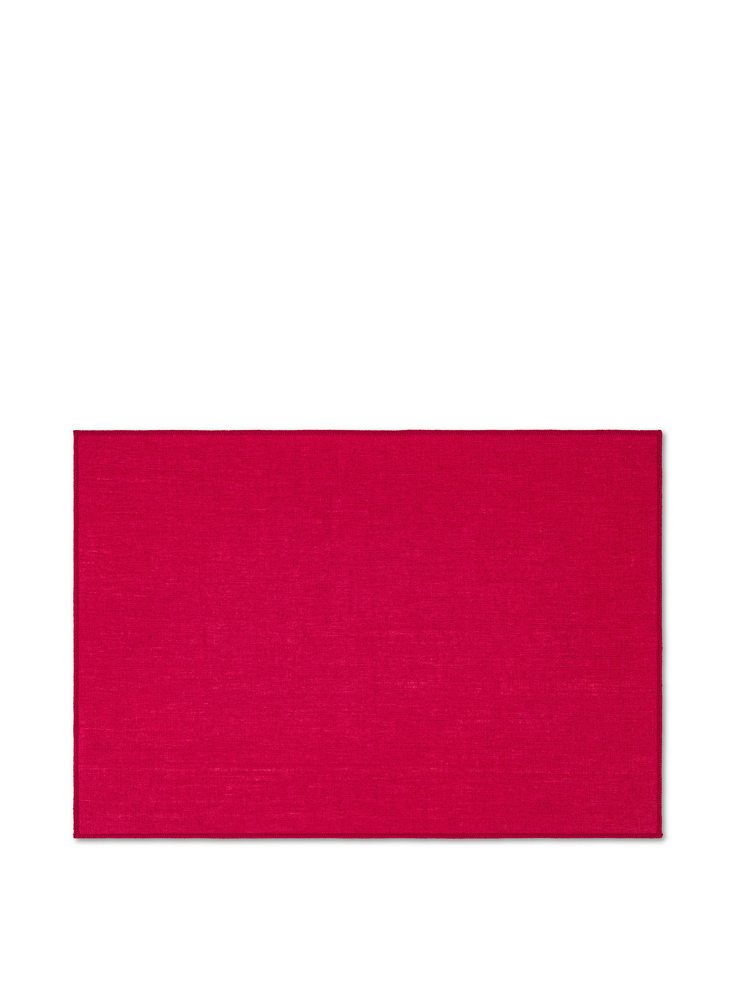 Water-repellent pure linen tablecloth, Cherry Red, large image number 0