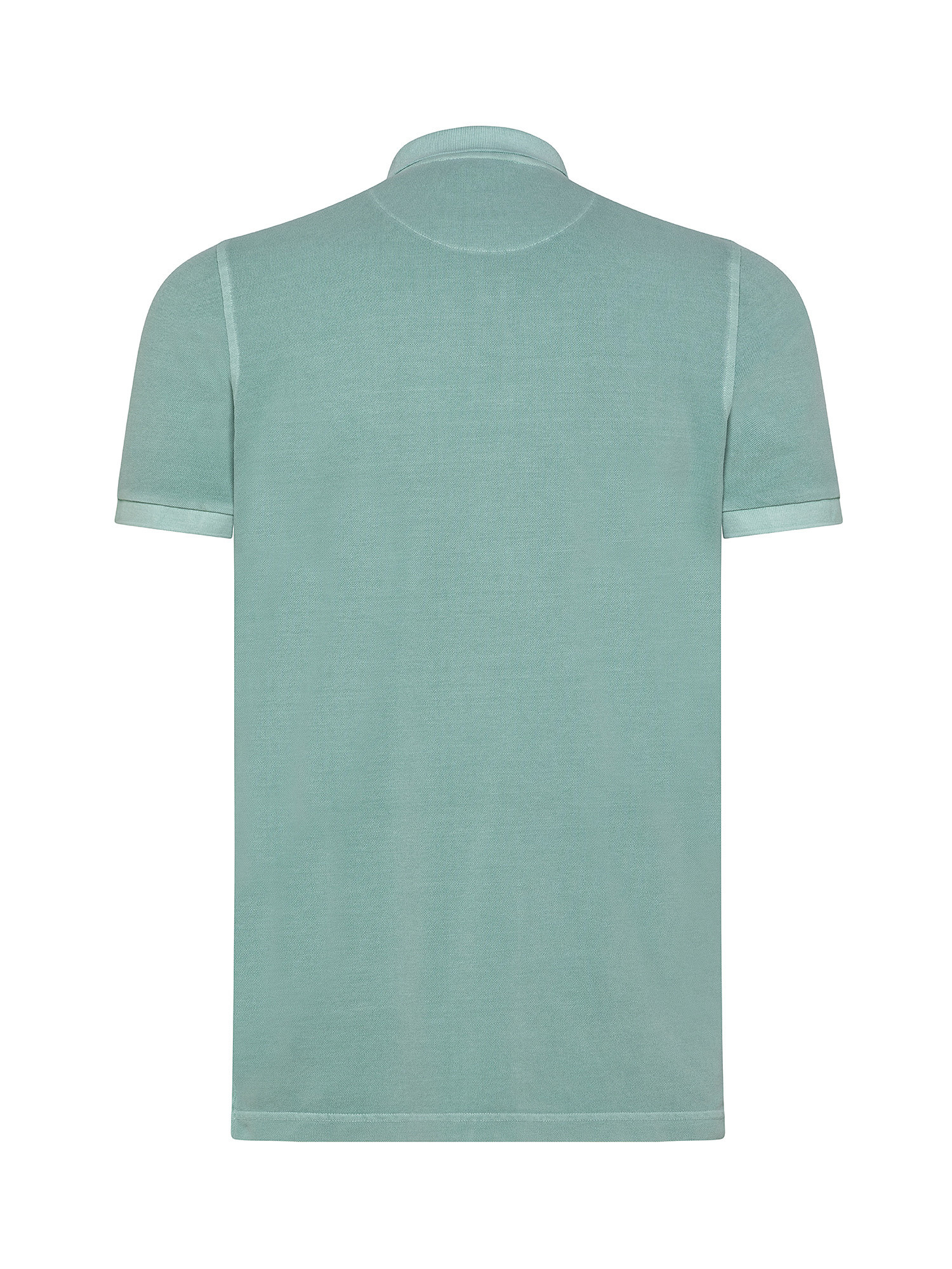 Short sleeve polo shirt, Teal, large image number 1