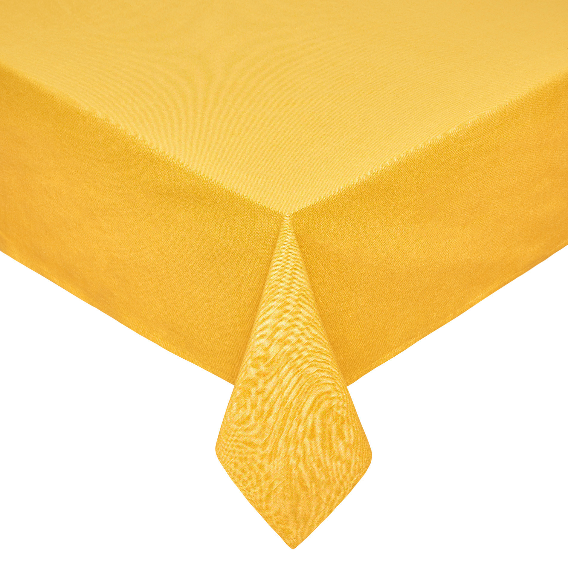 Solid colour tablecloth in 100% iridescent cotton, Honey Yellow, large image number 0