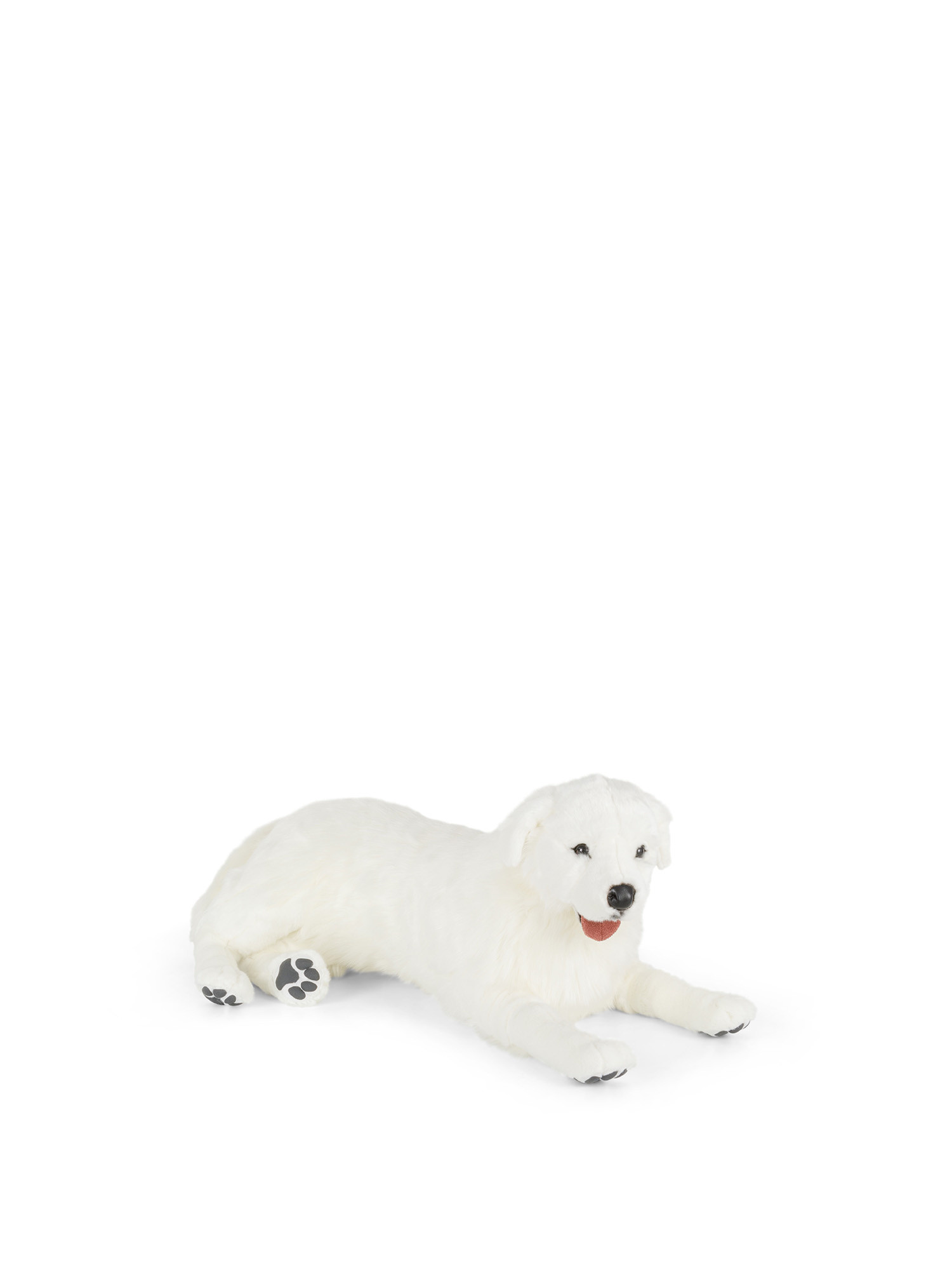 Plush dog, White, large
