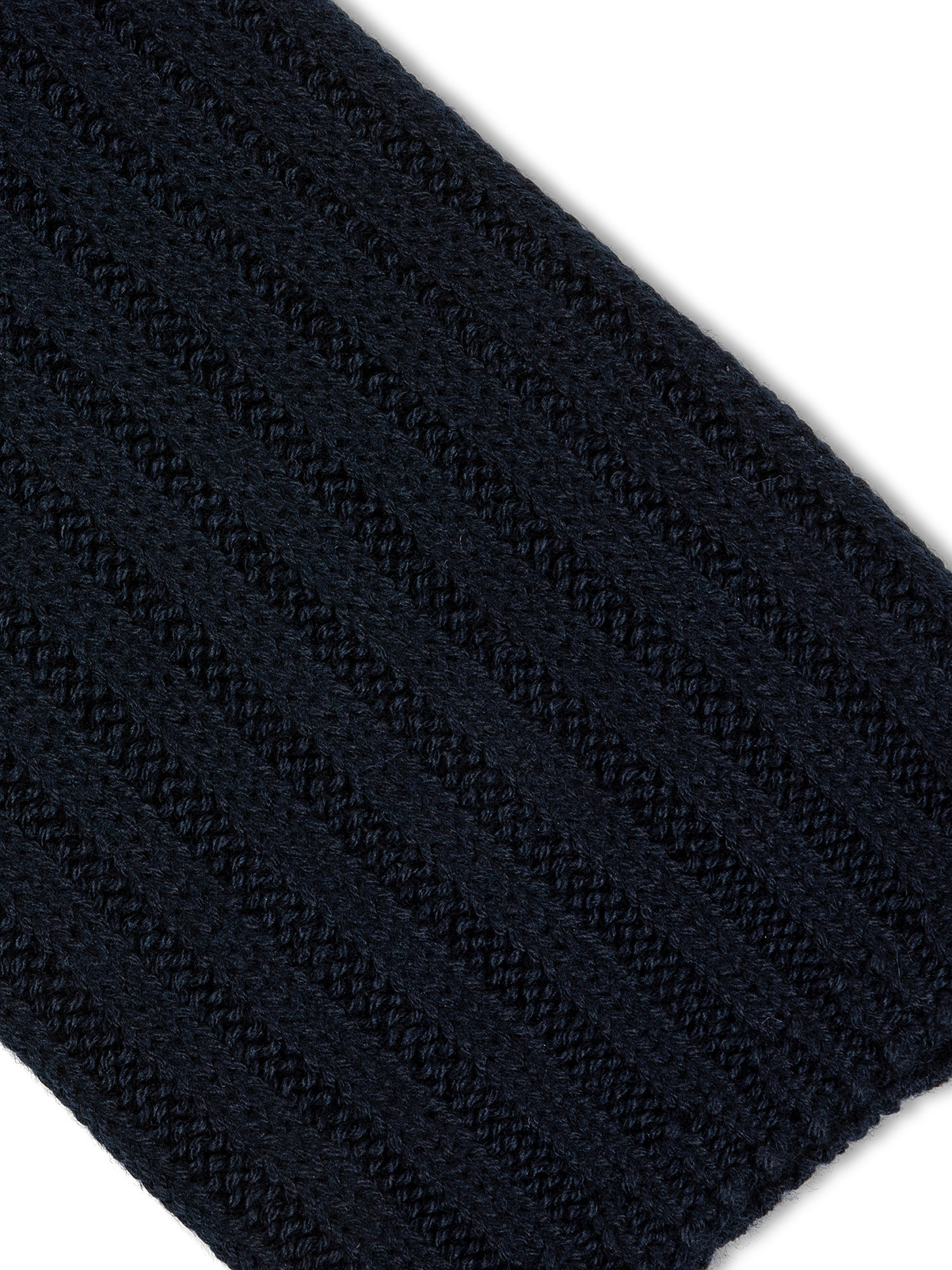 Ribbed wool scarf, Dark Blue, large image number 1